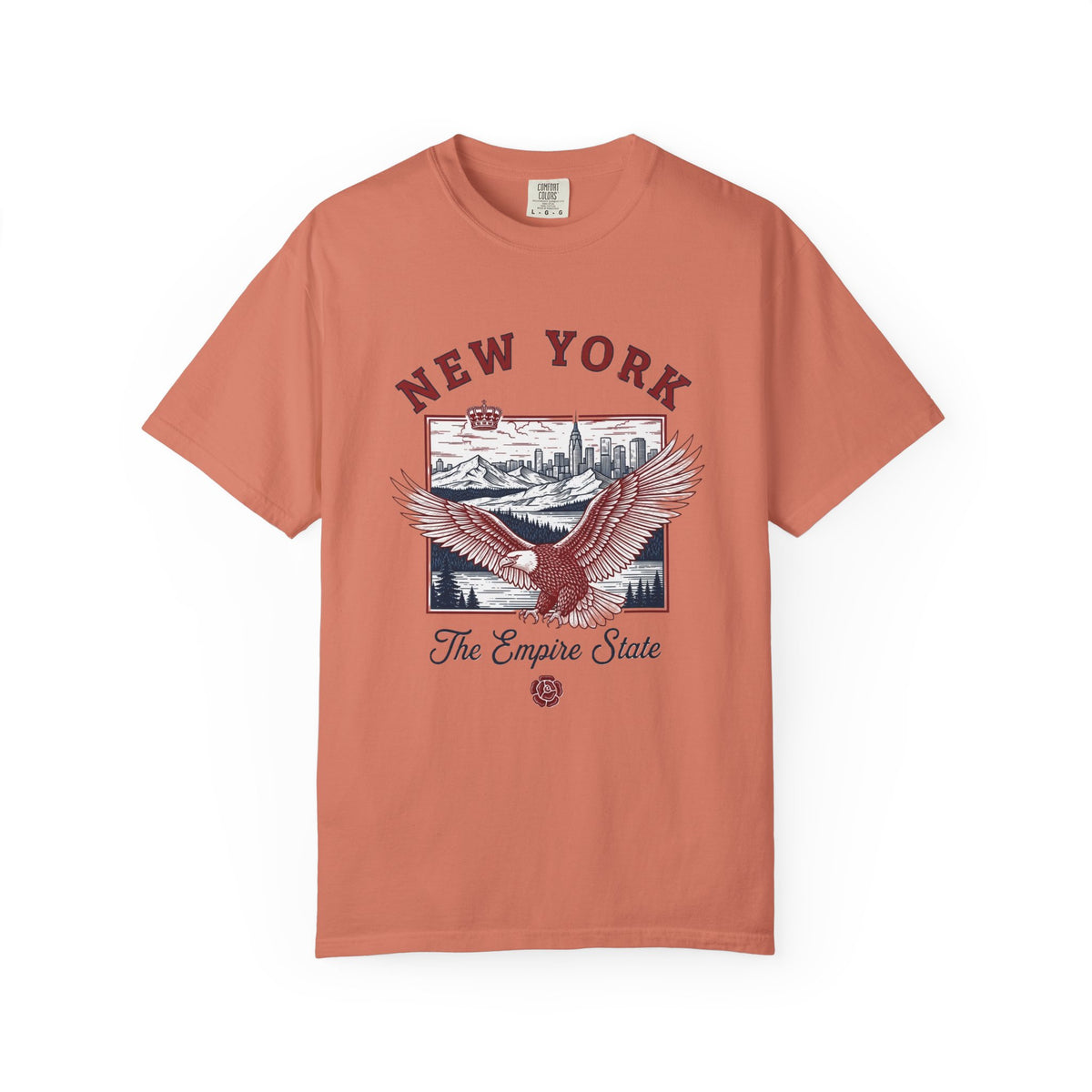 New York Empire State Vintage Travel Tourist Graphic Gift Tee Unisex 100 Cotton Comfort Colors T-Shirt