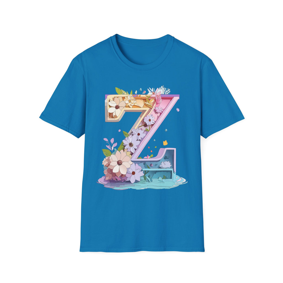 Floral Number 7 T-Shirt | Floral 7 Tee, Birthday 7th, Botanical Number Shirt