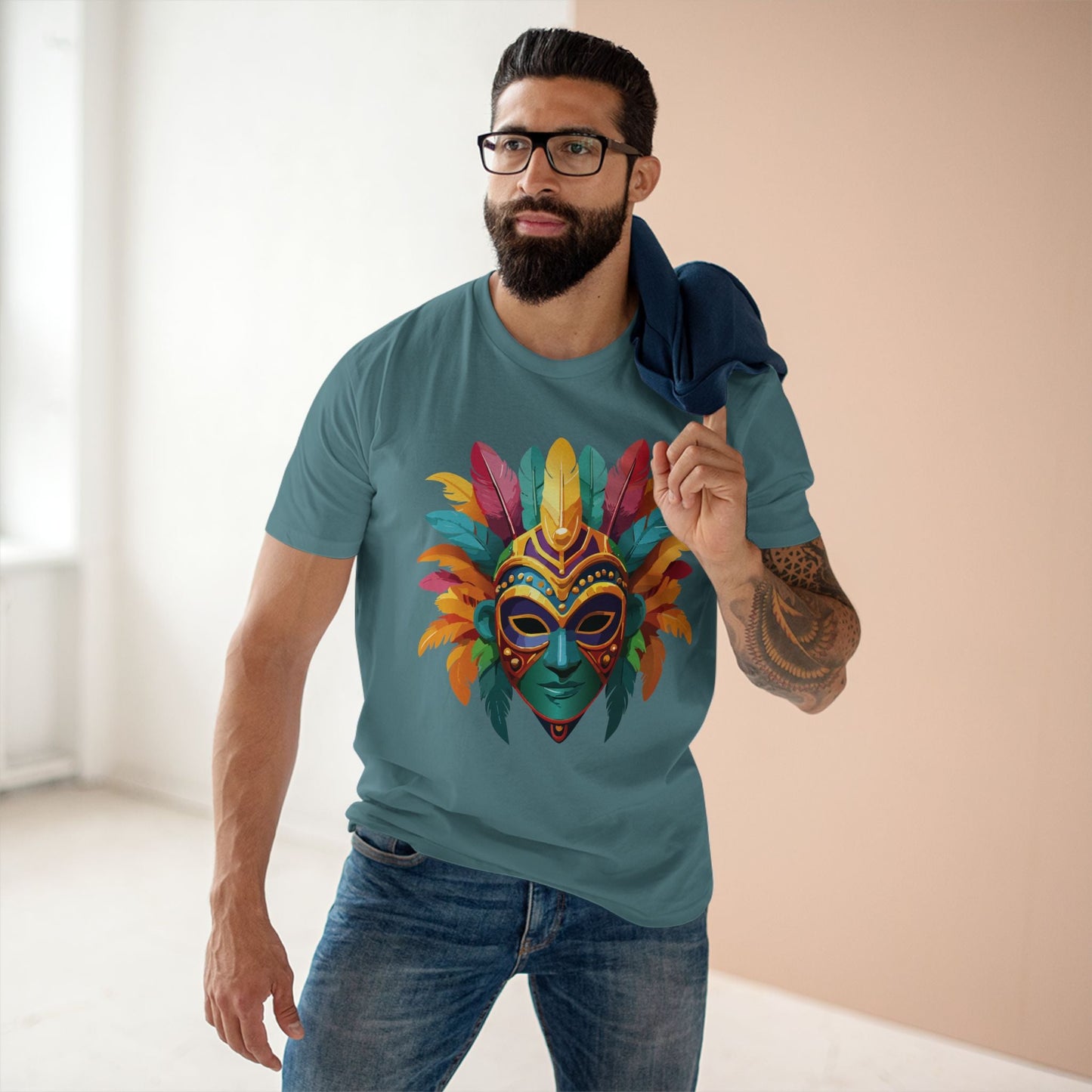 Mask Graphic Unisex 100 Cotton Staple Tee 1