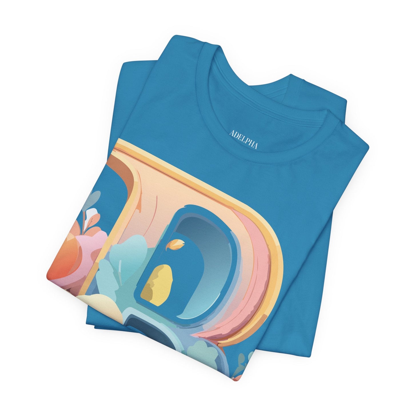 Letter B Graphic Tee Unisex Jersey Short Sleeve With Vintage Inspired Artwork By Adelpha