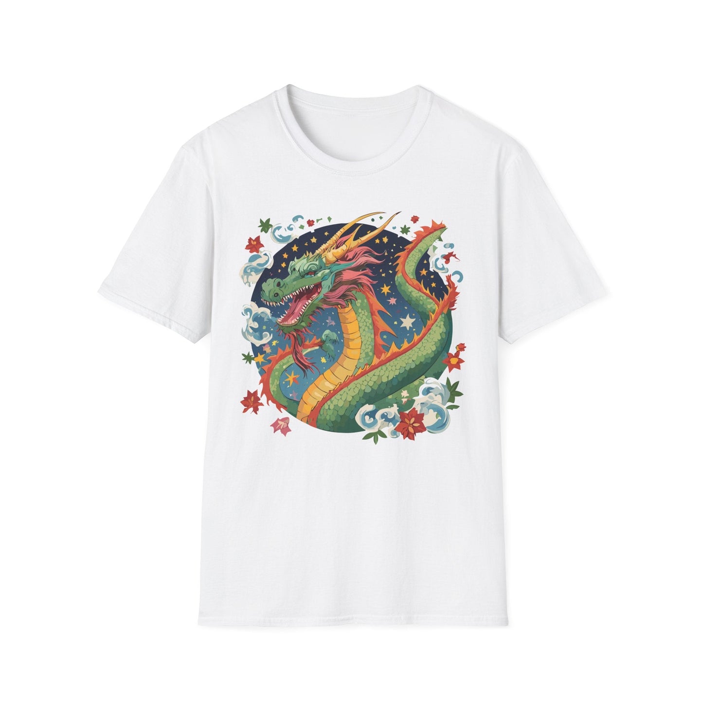 Dragon Graphic Unisex 100 Cotton Tee with Animal Artwork Design 9