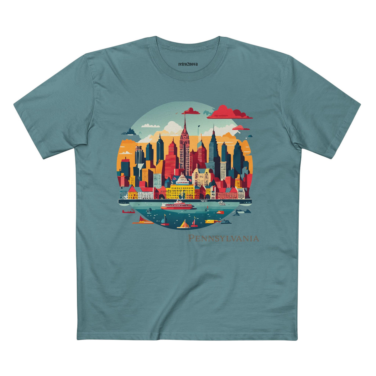 Pennsylvania skyline tee | Cityscape graphic t-shirt, state illustration