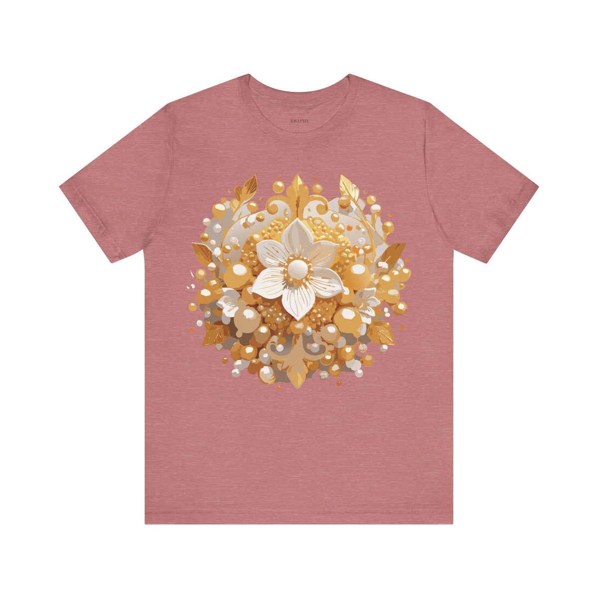 Jewelry Graphic Unisex Cotton Bella+Canvas Tee with Gemstones Art Design m39