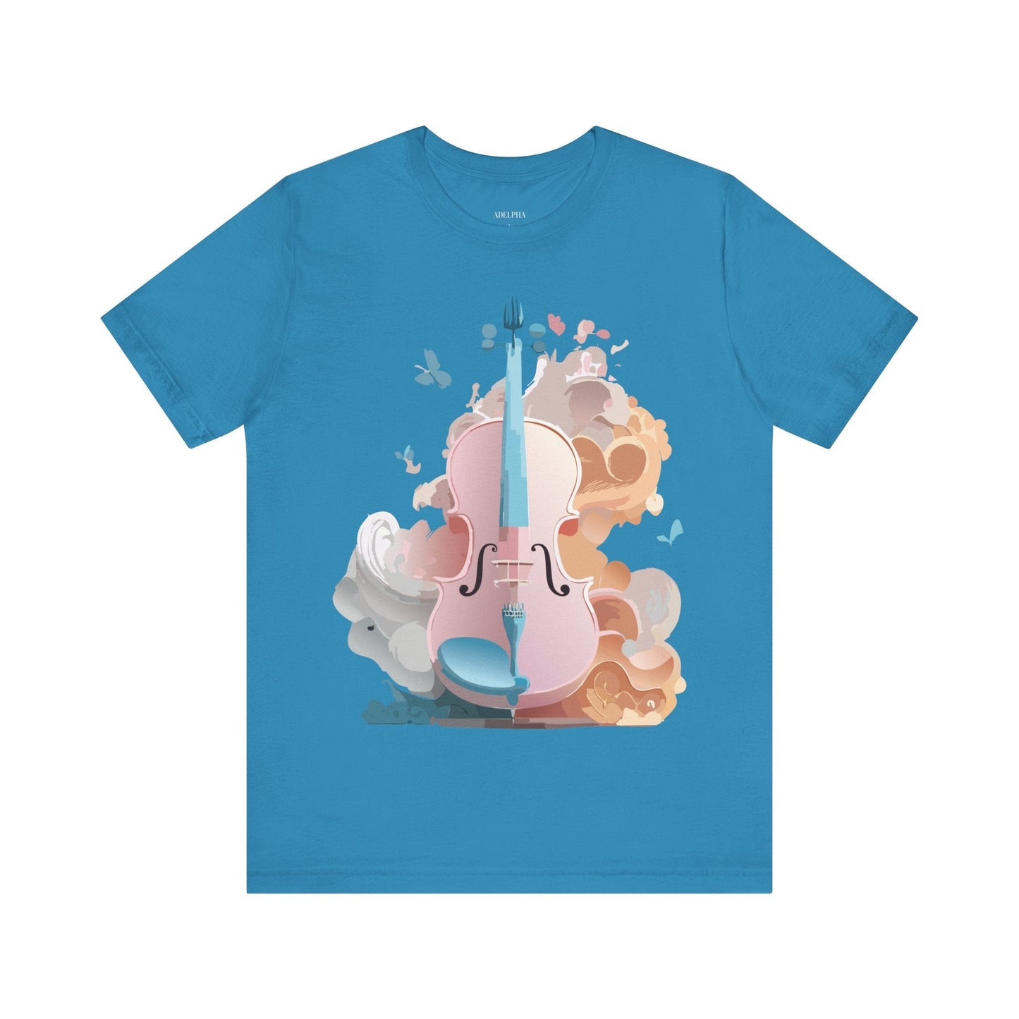 Music Graphic Unisex 100 Cotton Vintage Art with Musical Elements Tee 11