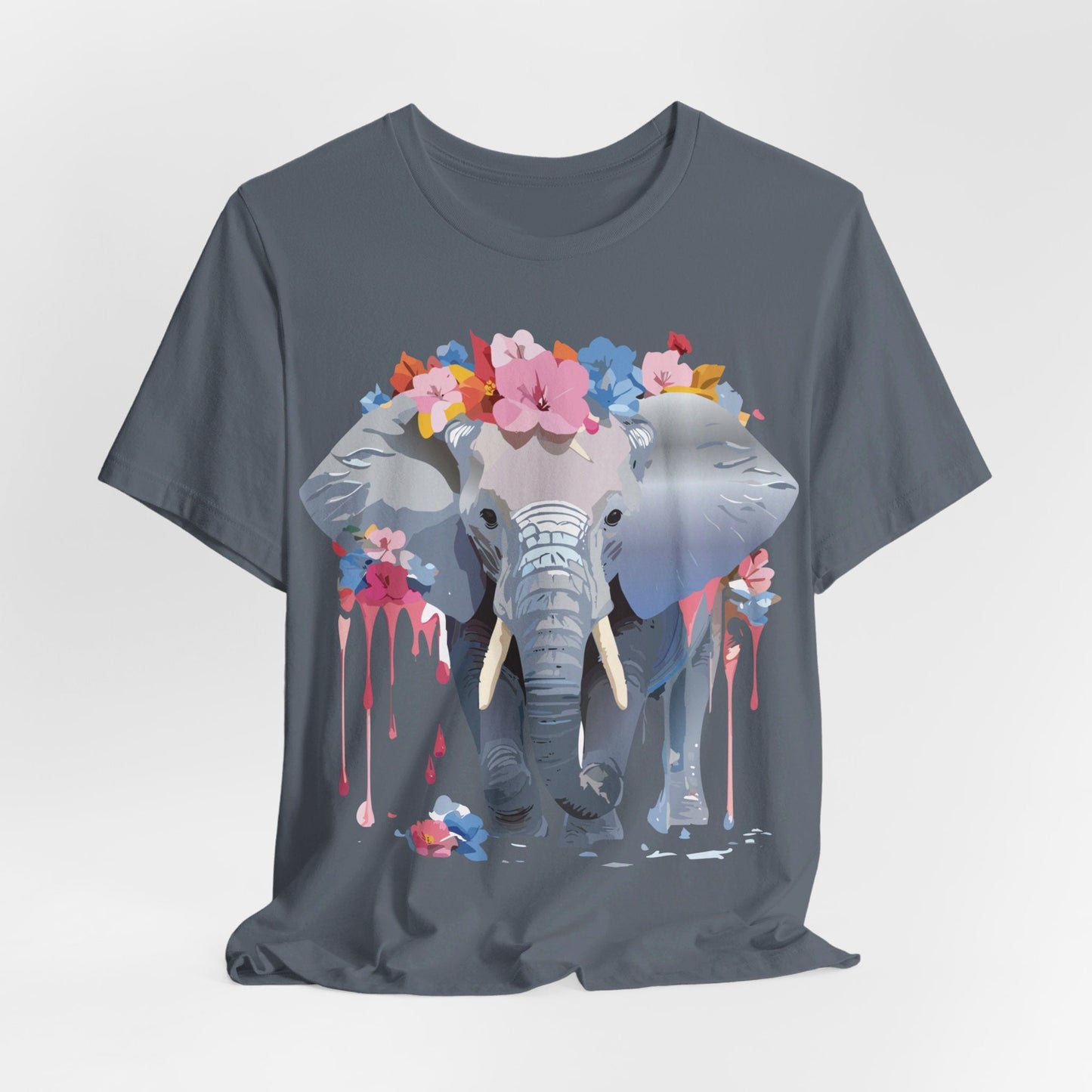 Elephant Graphic Unisex 100 Cotton Jersey Vintage Art Design Tee 6
