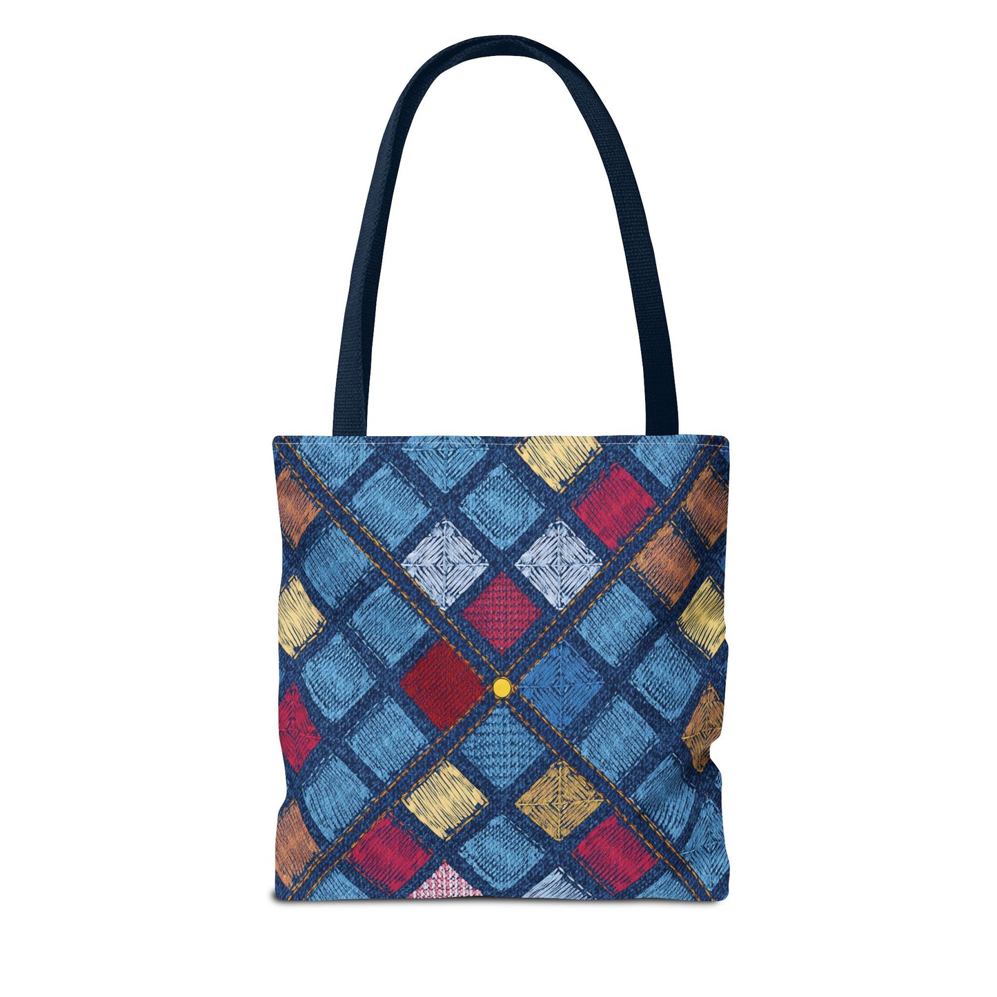 Denim Fabric Imitation Print Unisex Canvas Bag Poly Spun 3 Sizes Tote Bag 189-8