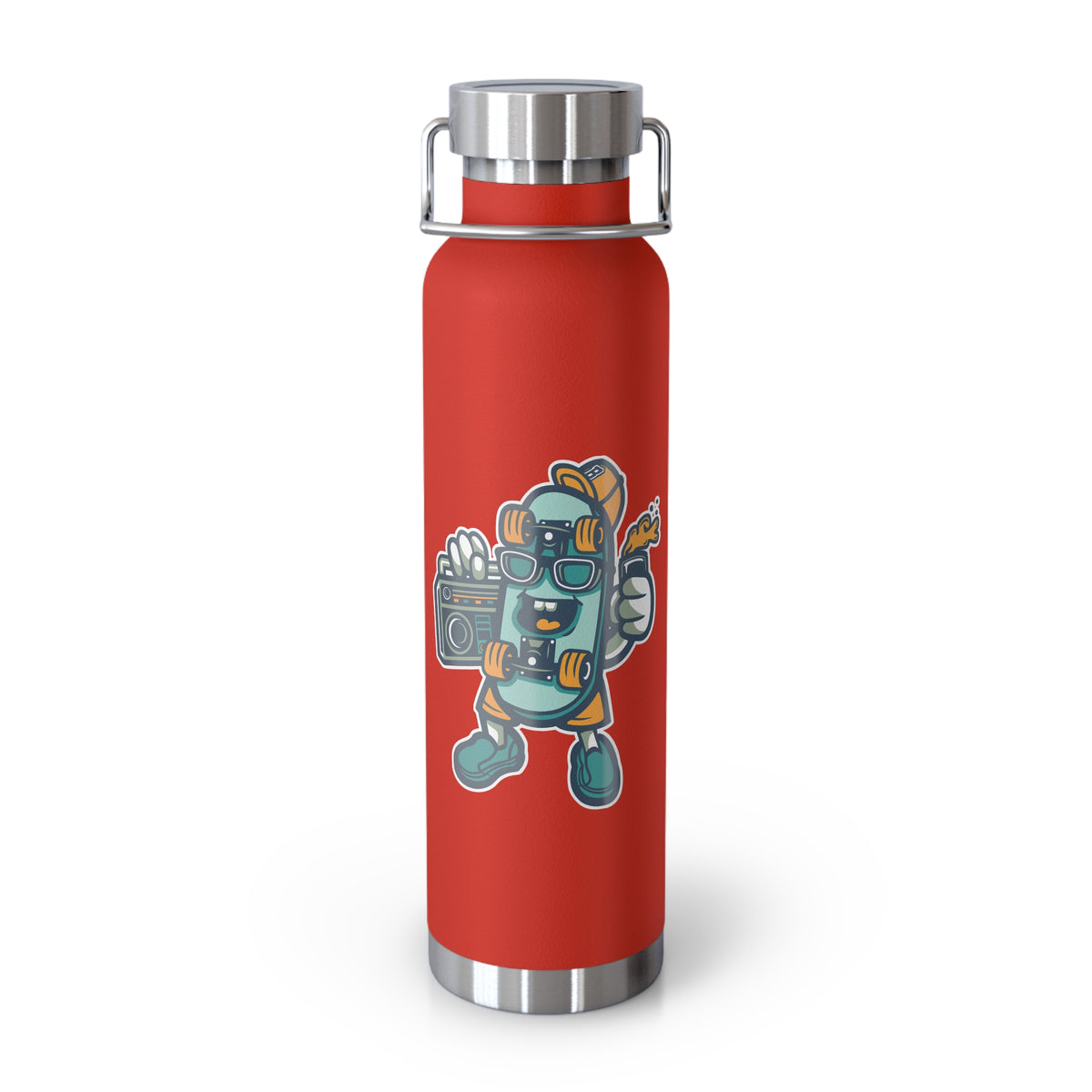 22oz Copper Insulated Water Bottle with Cartoon Design - CV57