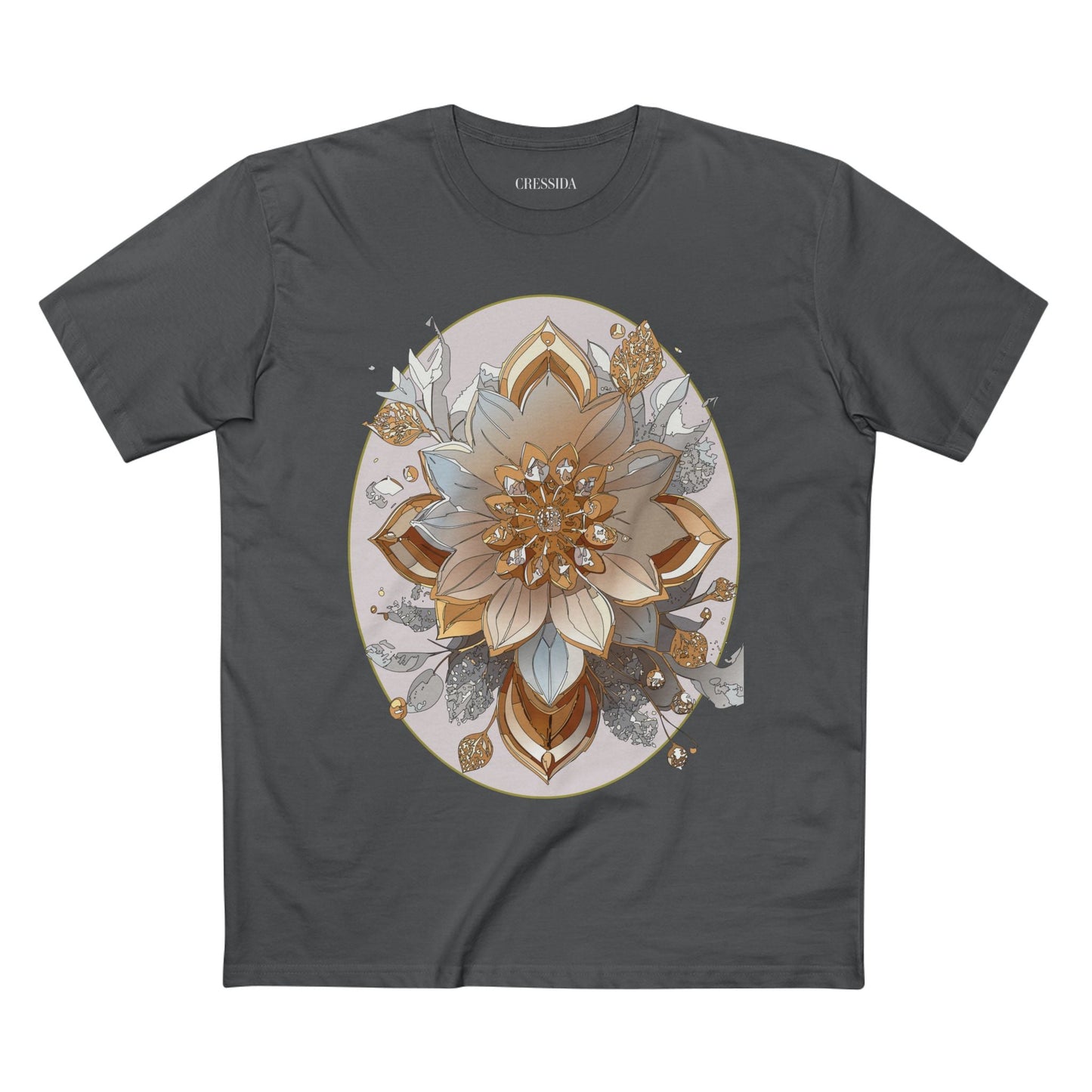 Floral Graphic T-Shirt Unisex 100 Cotton Art Design with Antique Flowers Tee 25