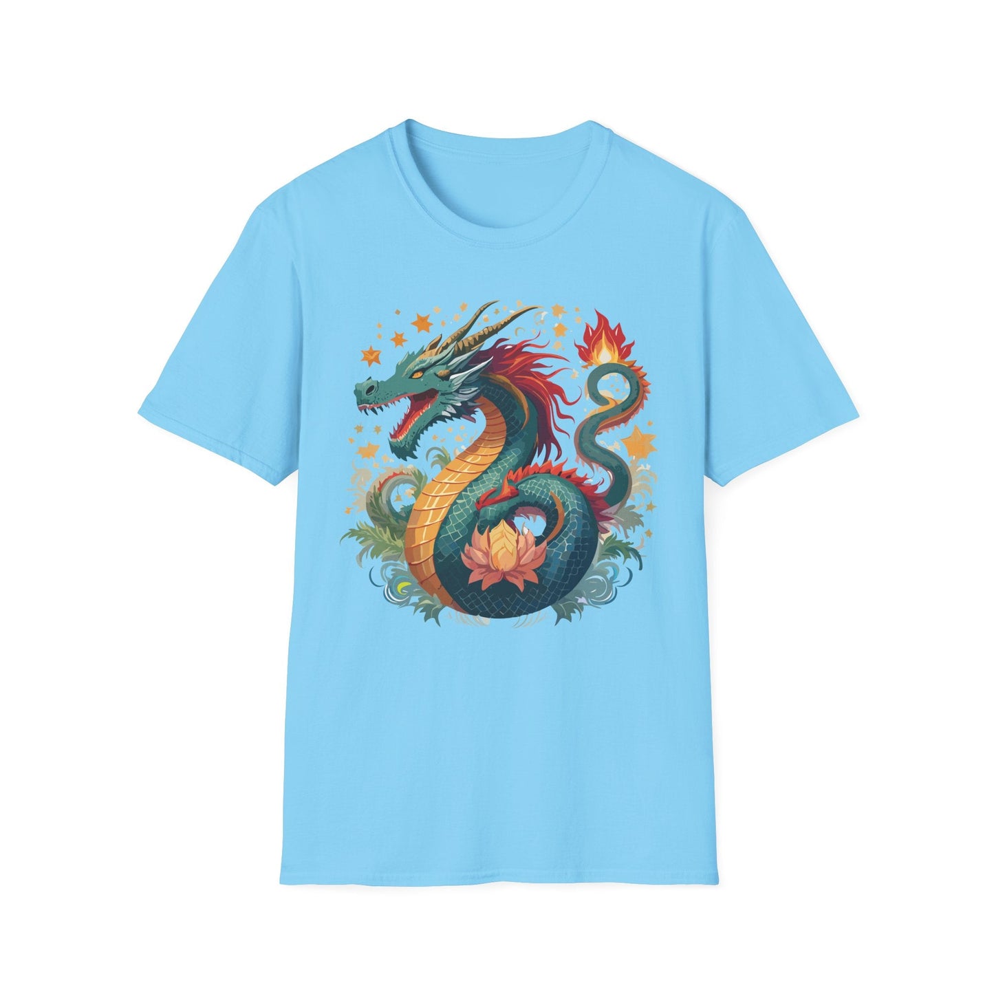 Dragon Graphic Unisex 100 Cotton Tee with Animal Artwork Design 1