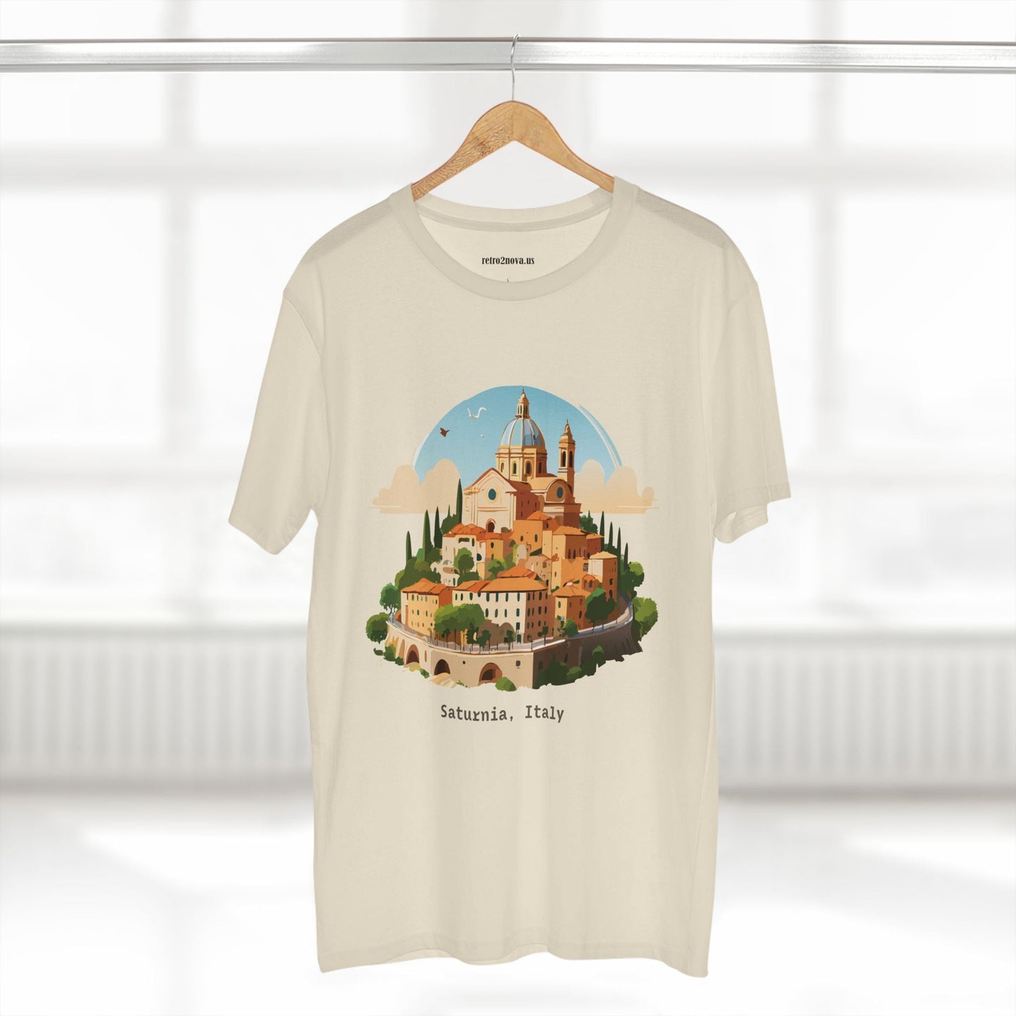 Italy Travel Shirt Unisex Premium Cotton Art Tee By Retro2Nova TT64 For Everyday Comfort