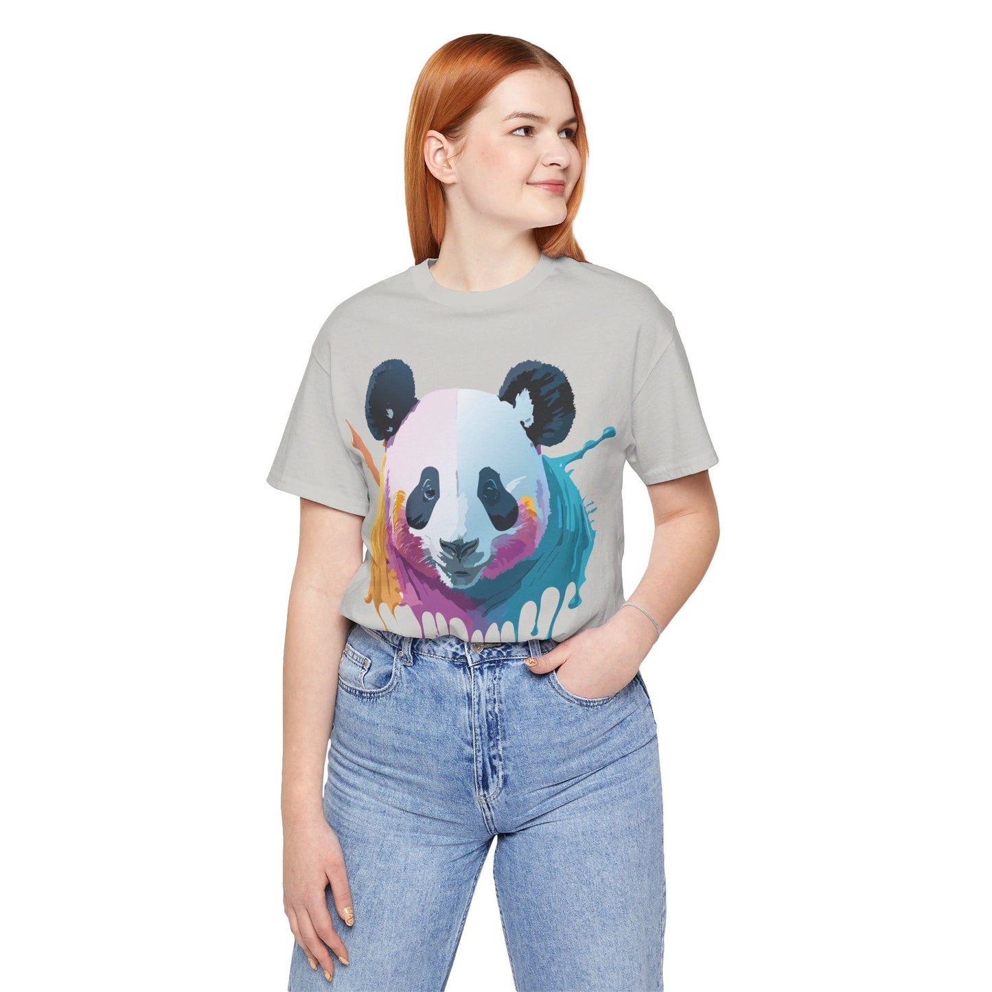 Panda Shirt Unisex Graphic Tee Vintage Inspired Artwork By Adelpha Jersey Short Sleeve