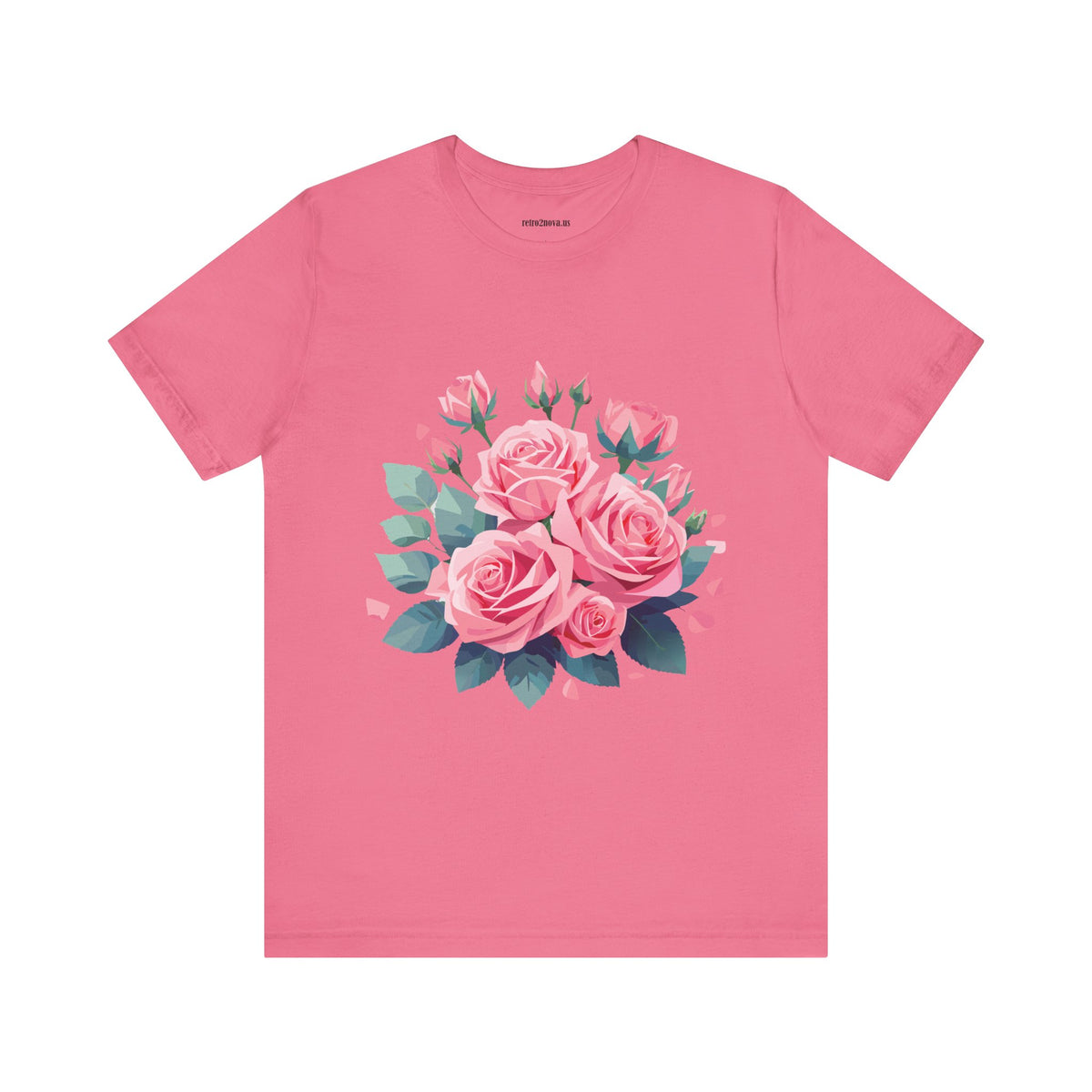 Floral Graphic Unisex Cotton Bella+Canvas Tee with Flowers Design ab104