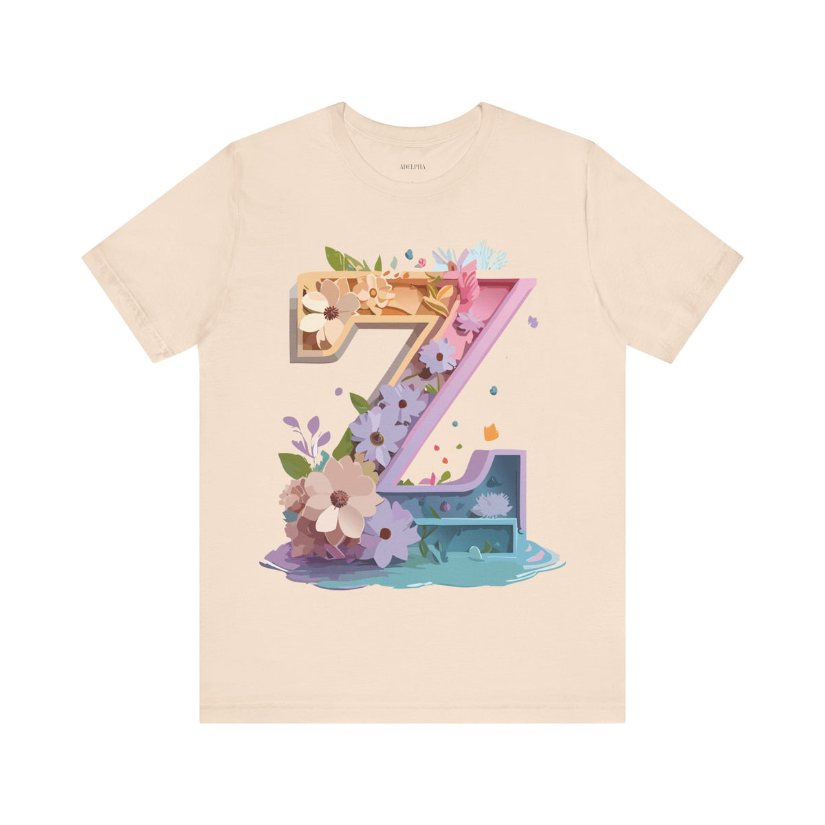 Letter Z Graphic Unisex Cotton Bella+Canvas Tee with Art Letter Design