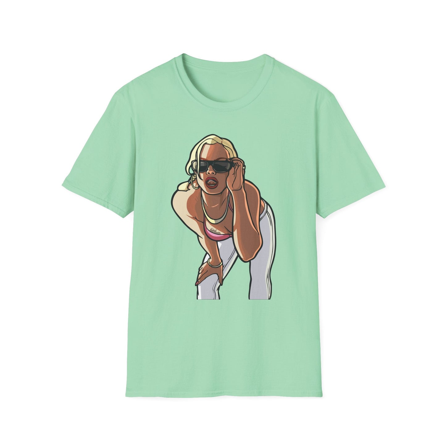 Cartoon Animation T Shirt Funny Tee Unisex Gildan Softstyle 64000 100 Percent Ring Spun Cotton