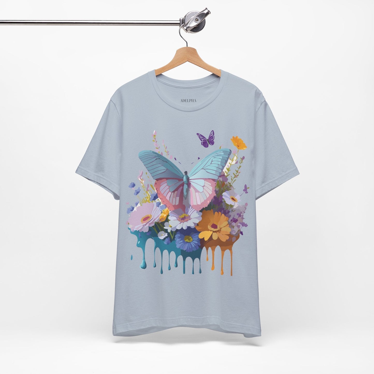 Butterfly Graphic Tee Unisex Short Sleeve Jersey Vintage Artwork Adelpha