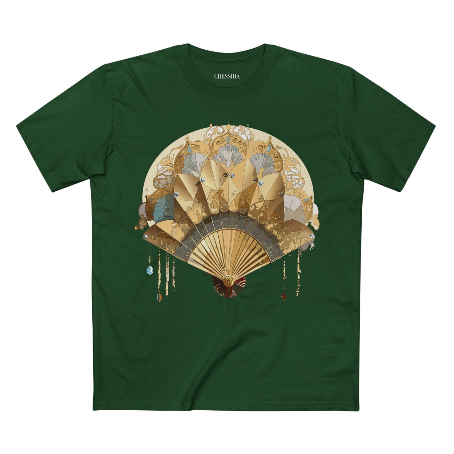 Antique Fan Graphic Design T-Shirt Unisex 100 Cotton Floral Carnival Artwork Tee 20
