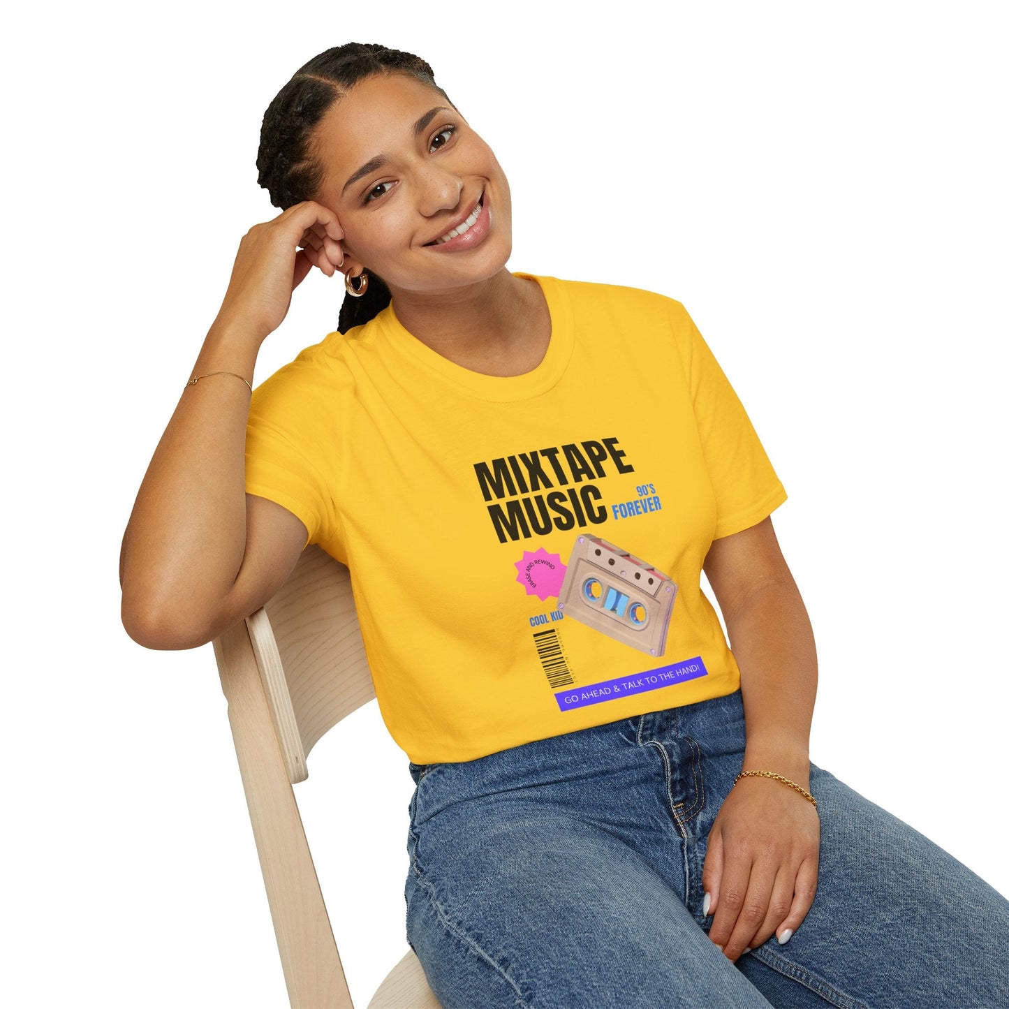 Mixtape Music Vintage Cassette T-Shirt Unisex Cotton Retro Audio Graphic Tee
