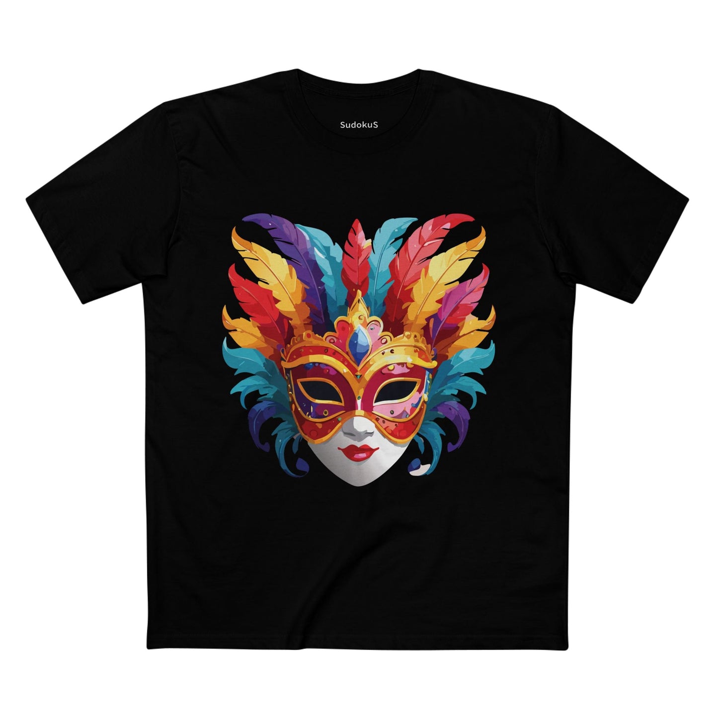 Mask Graphic Unisex 100 Cotton Staple Tee 9
