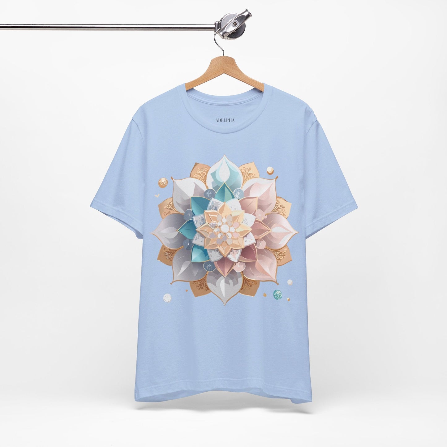 Adelpha Mandala Graphic Tee Unisex Jersey Short Sleeve Art Design Shirt Premium Comfort Wear