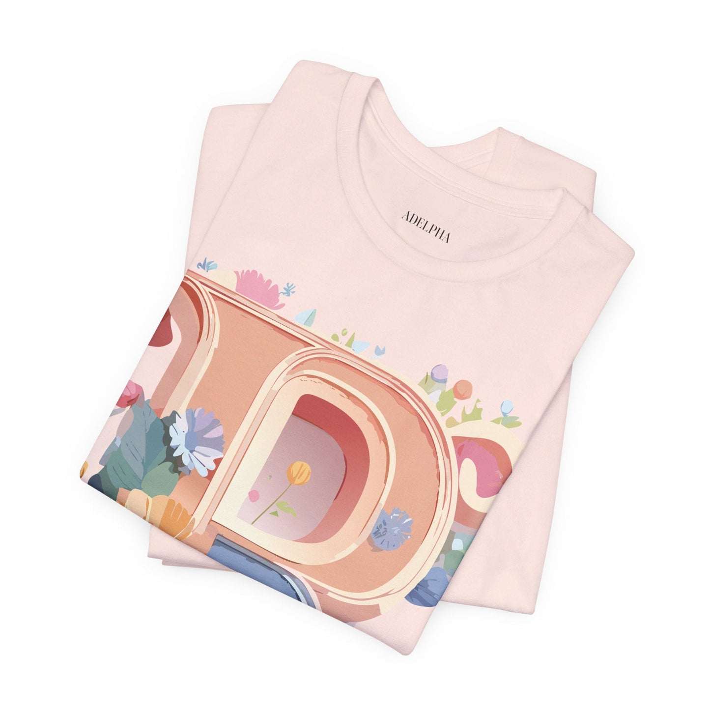Letter R  Graphic Tee Unisex Short Sleeve Vintage Art Design Tee
