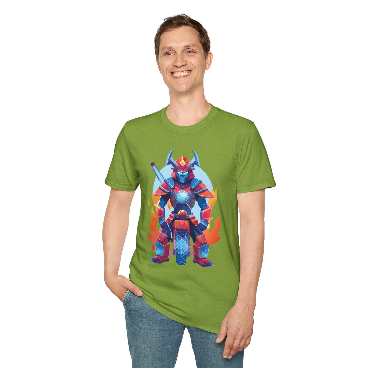 Samurai Shirt Unisex Gildan Softstyle 64000 Tee 100 Percent Ring Spun Cotton Comfort All Day Wear