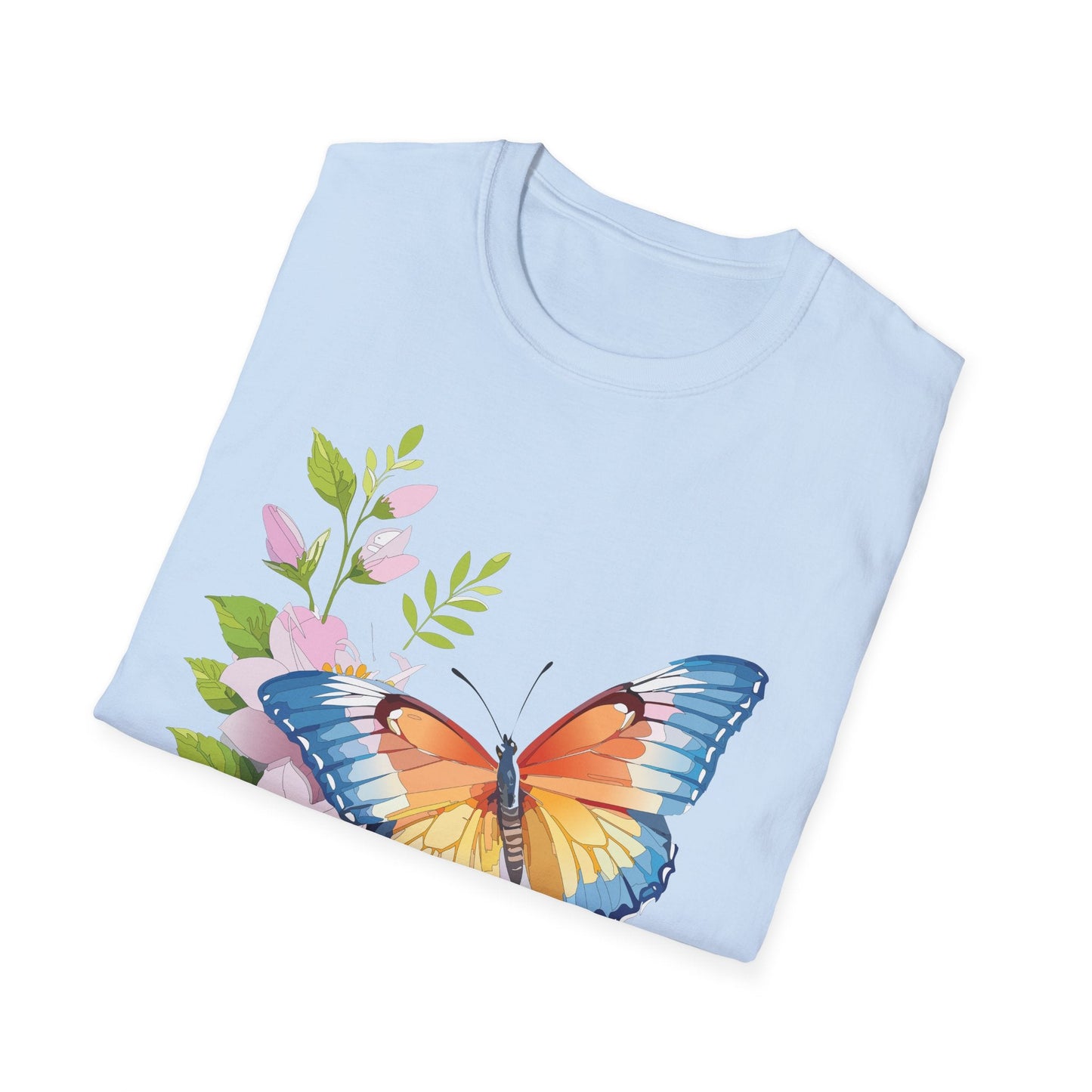 Butterfly T Shirt Unisex Monarch Design Gildan Softstyle 64000 Ring Spun Cotton Tee