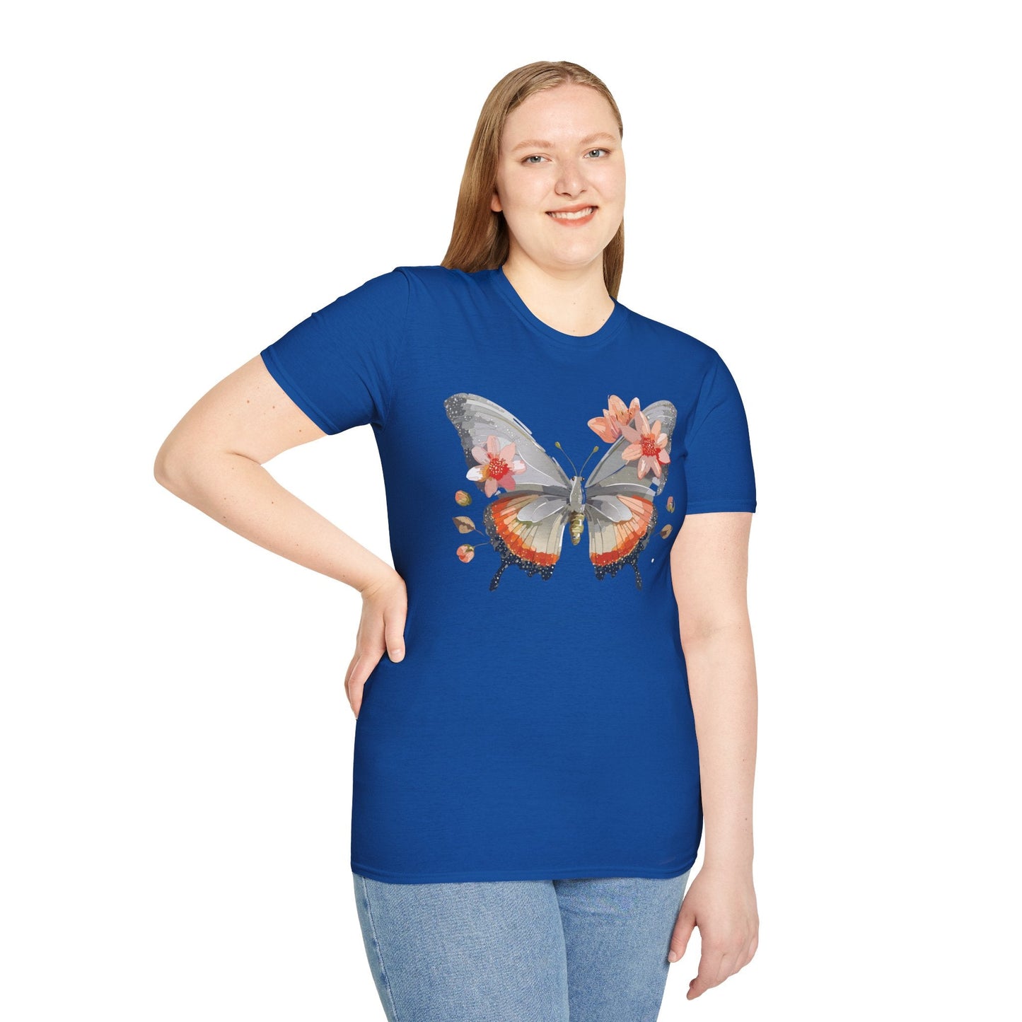 Monarch Butterfly T Shirt Unisex Softstyle Gildan 64000 100 Percent Ring Spun Cotton Tee