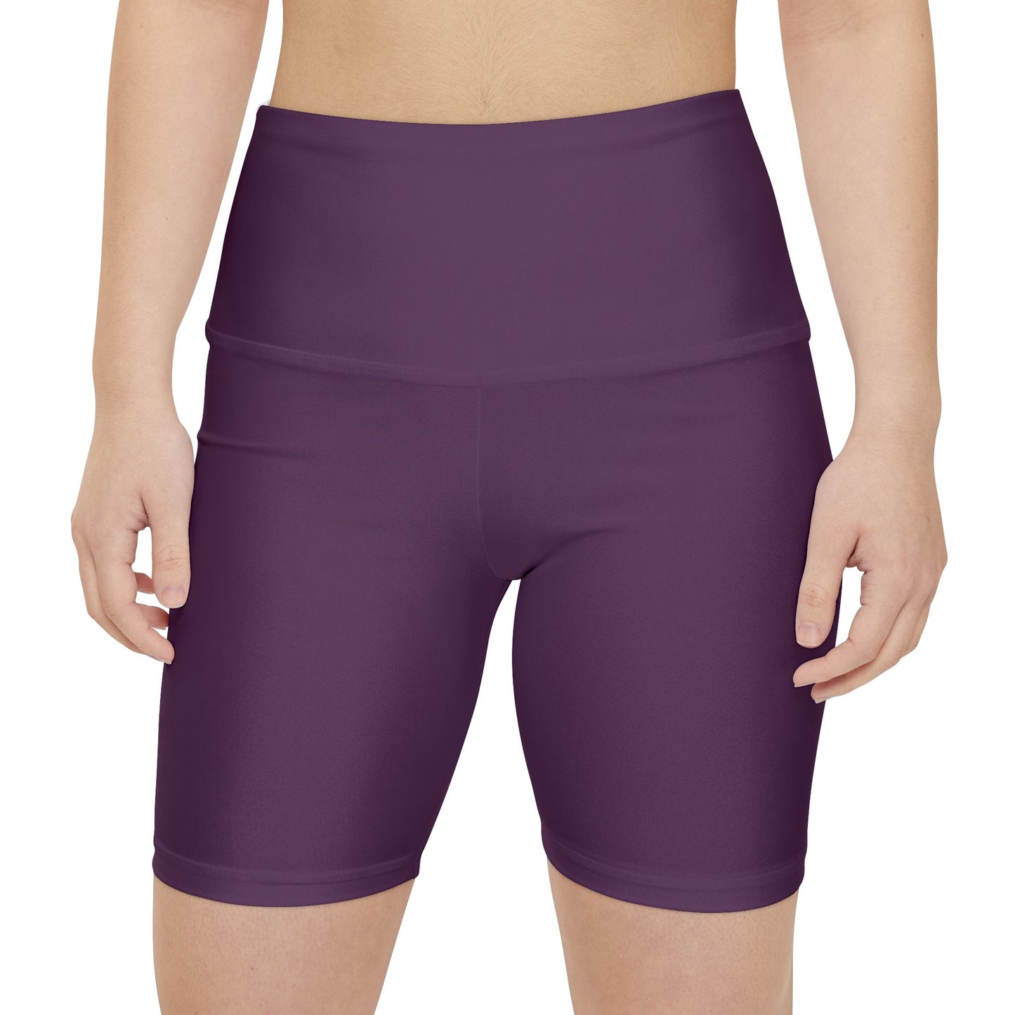 Berry Cream Women's Purple High-Waist Workout Shorts — Yoga & Activewear Biker Shorts