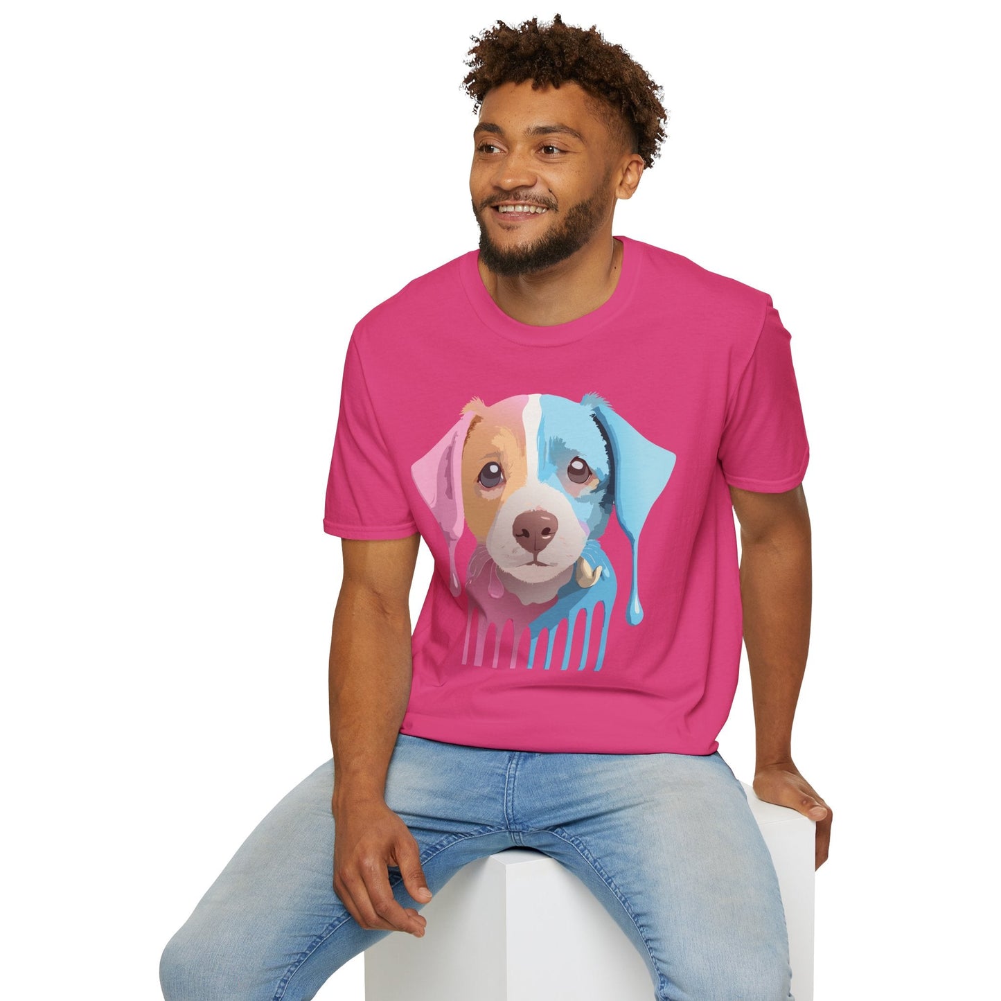 Unisex Dog Shirt Animal Tee Gildan Softstyle 64000 Cotton Tee