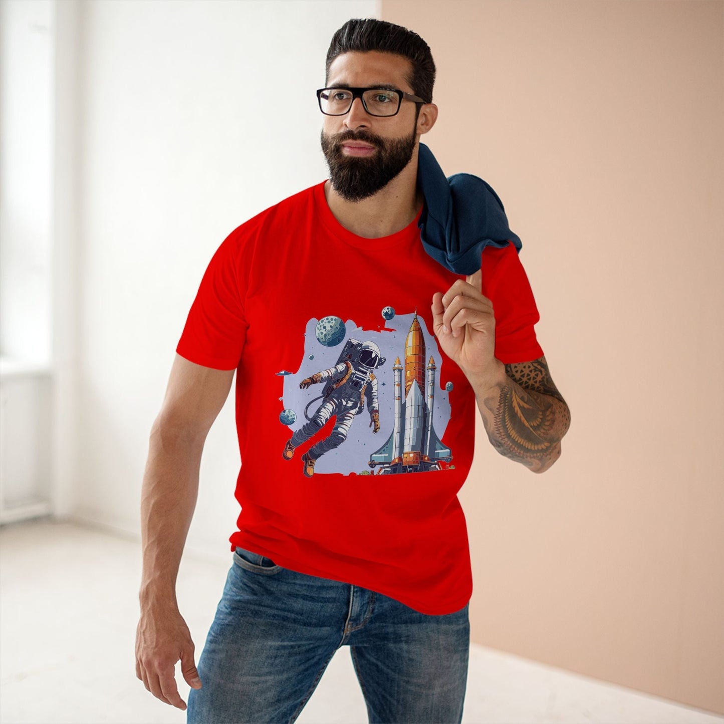 Cosmos Astronaut Shirt Unisex Premium Cotton Art Tee CS 15 Retro2Nova Exclusive Collection