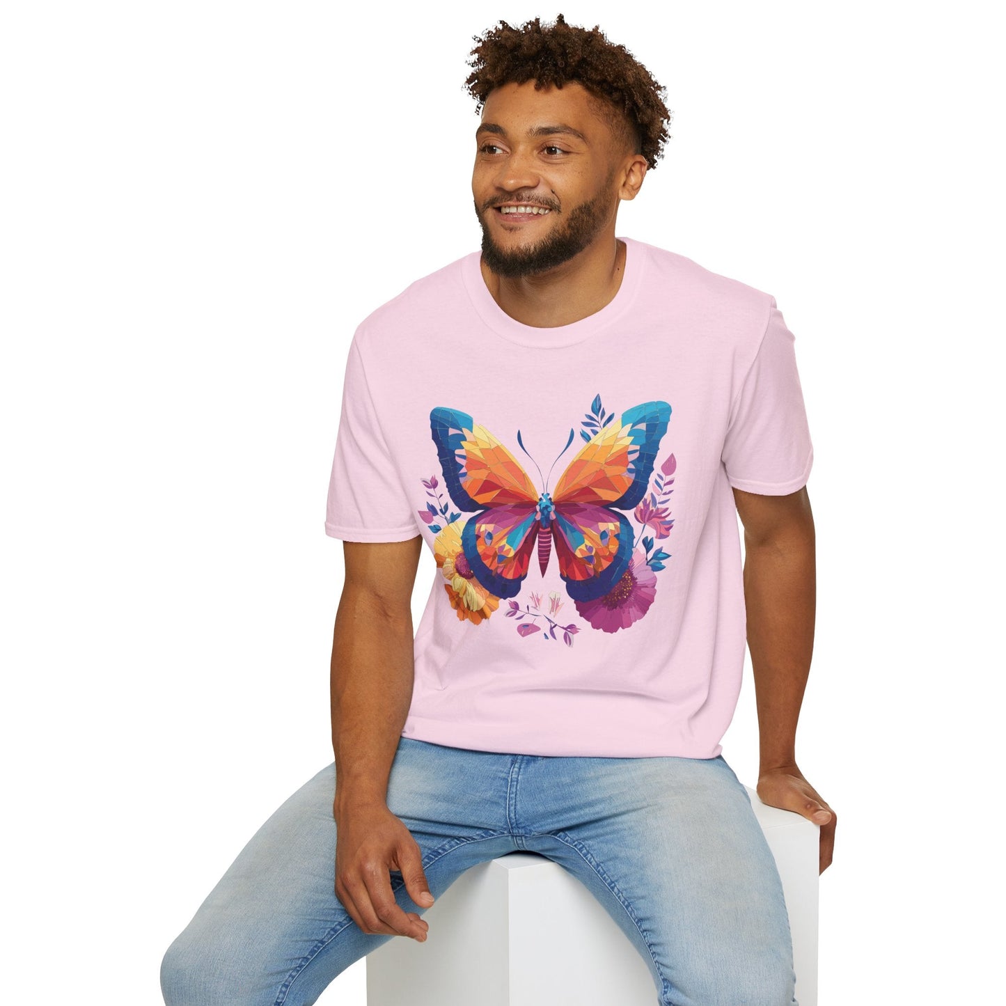 Butterfly Shirt Unisex Softstyle Short Sleeve Tee Monarch Butterfly 100 Percent Cotton