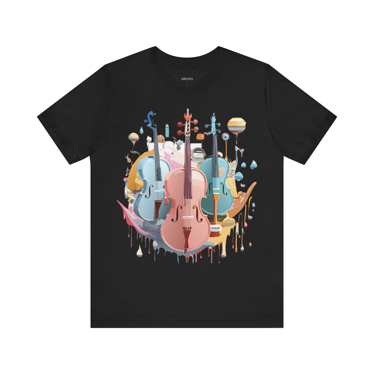 Music Graphic Unisex Cotton Bella+Canvas Tee with Art Design m131