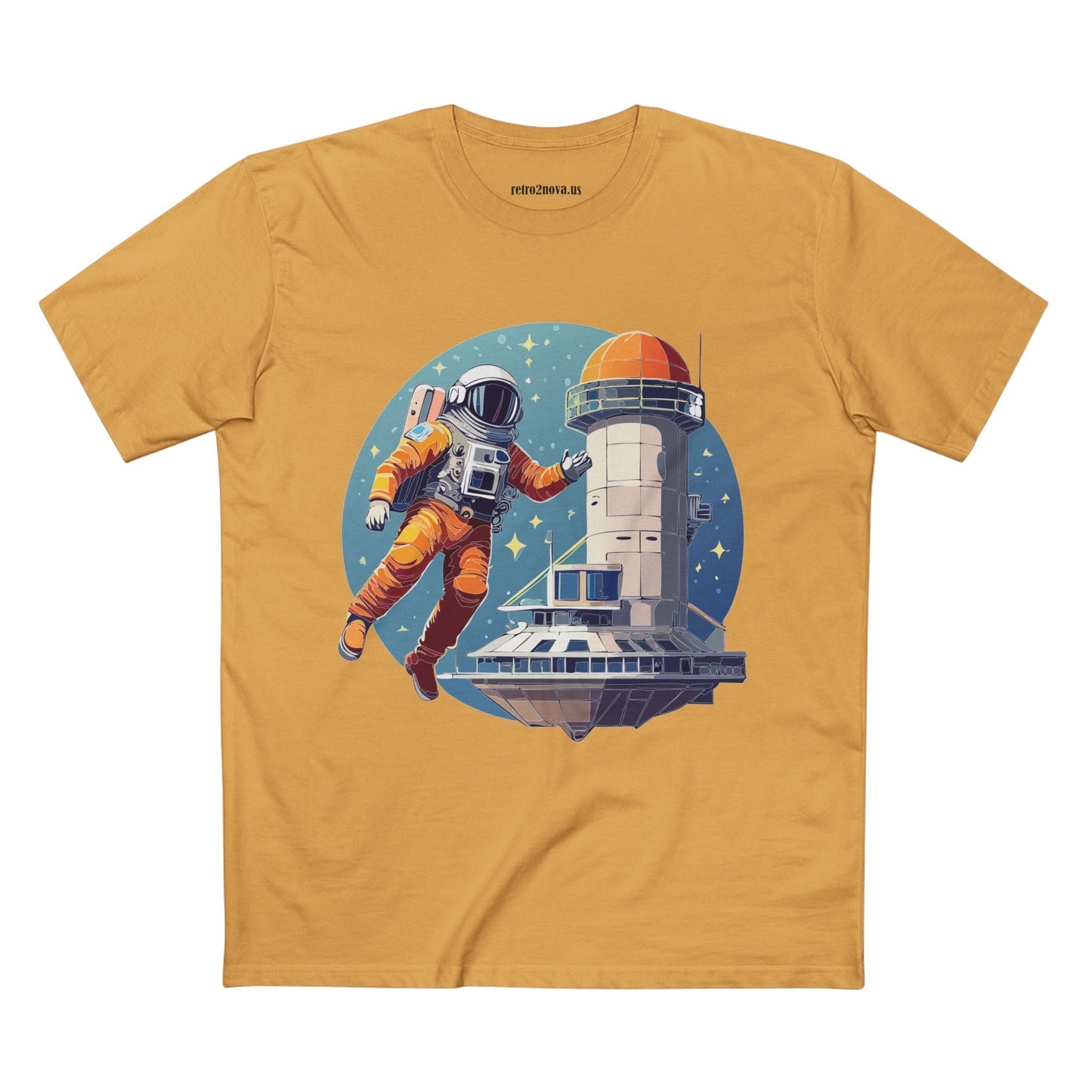Cosmos Astronaut Shirt Unisex Premium Cotton Tee With Original Art Design Retro2Nova CS11