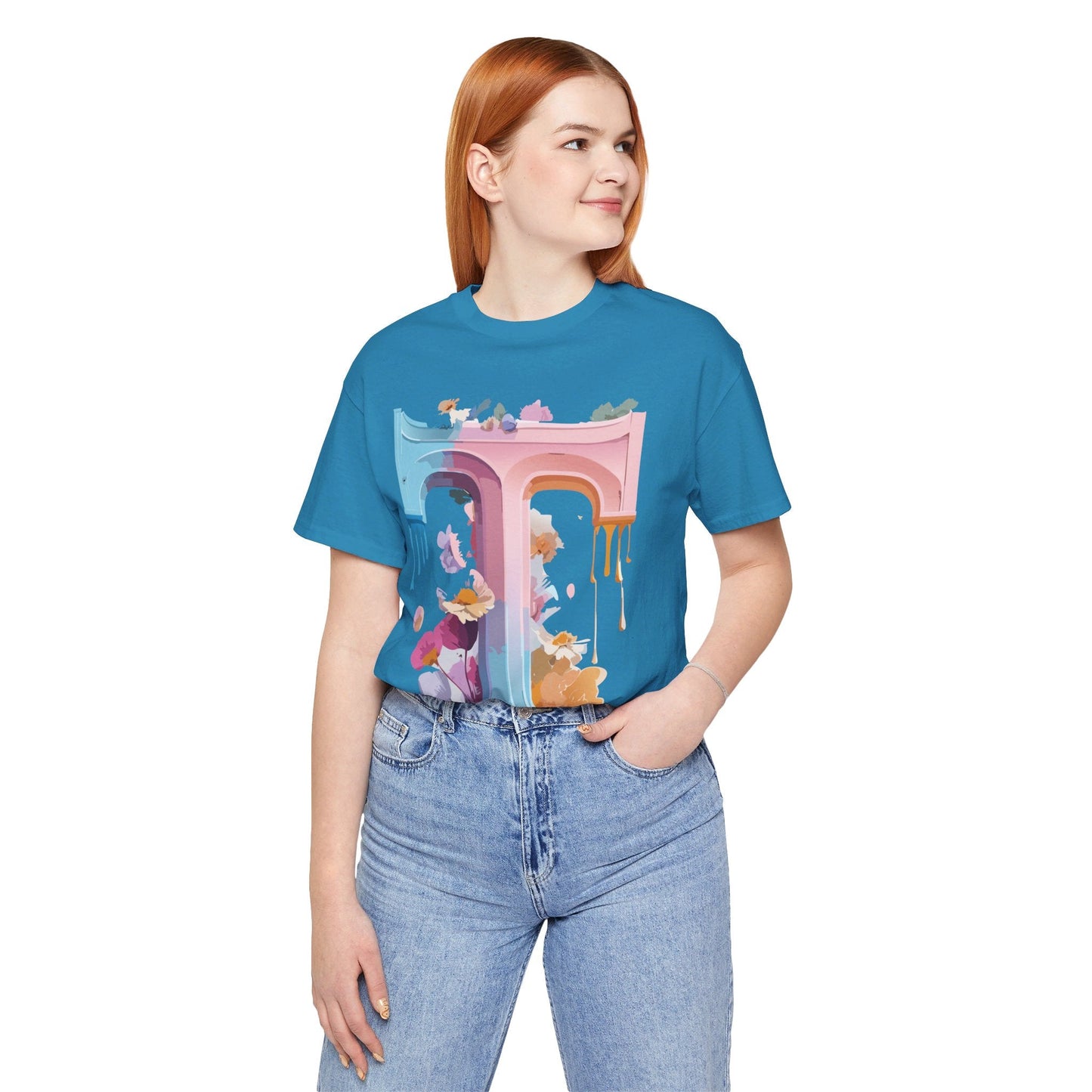 Unisex Graphic Letter T Shirt by Adelpha Vintage Inspired Art Tee Short Sleeve Premium
