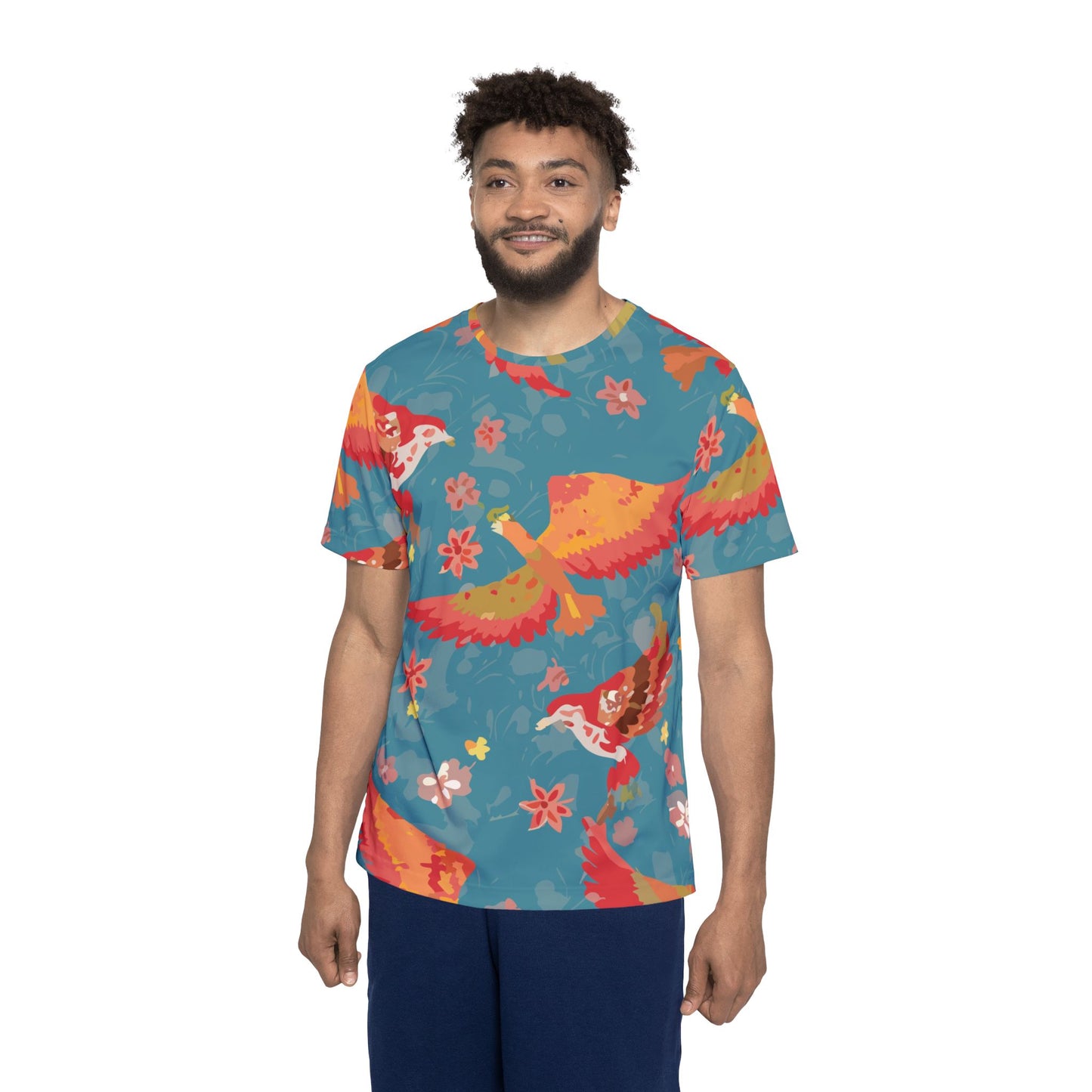 男女通用抽象圖案襯衫，抽像印花襯衫