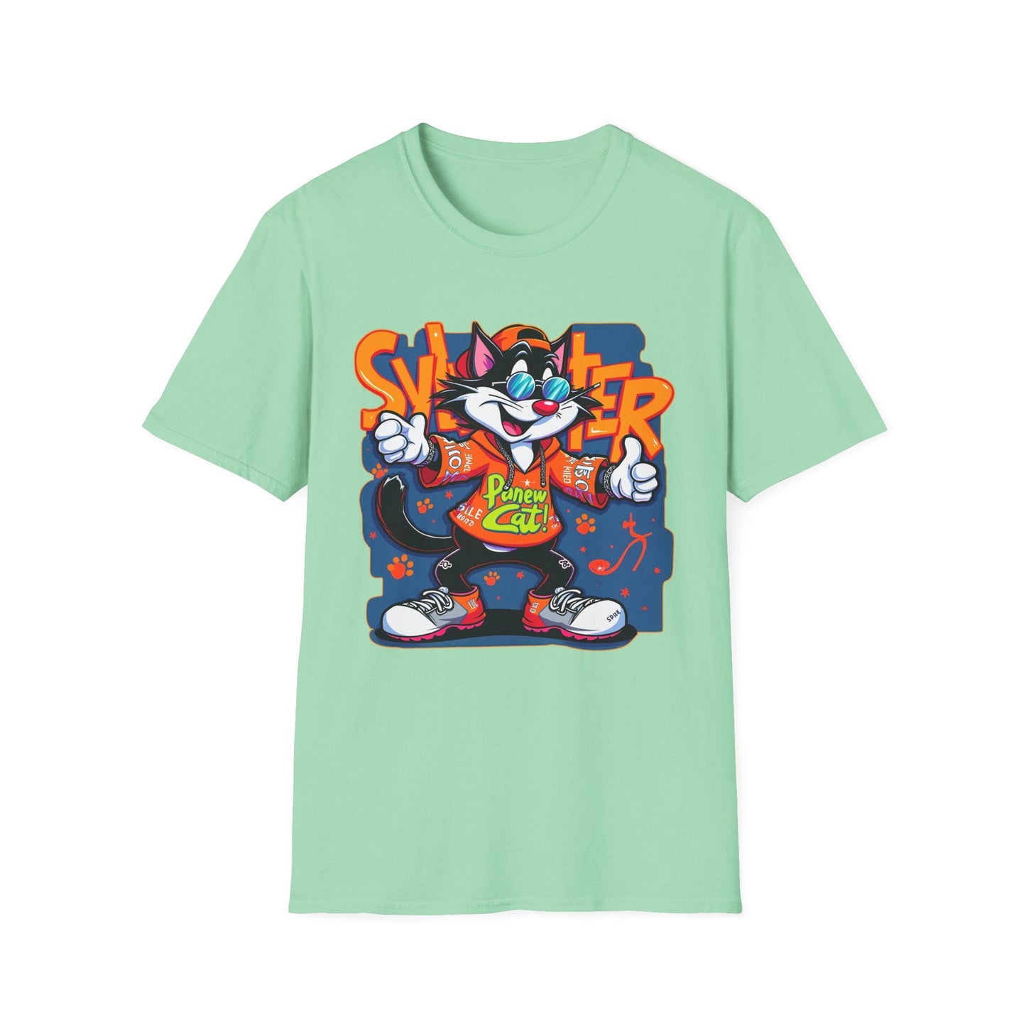 Funny Cartoon Animals Tee Shirt Unisex Gildan Softstyle 64000 Graphic Cartoon Tee