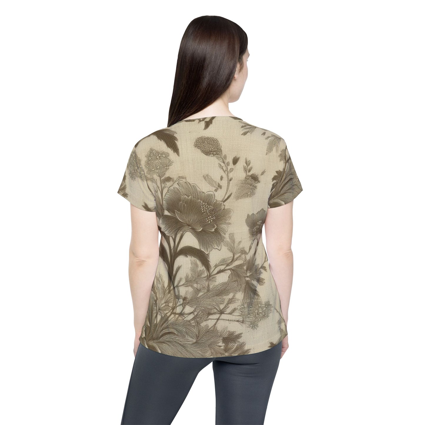 Women Poly T-Shirt with Floral Print