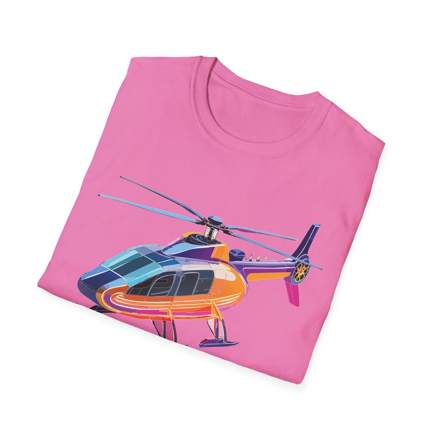 Chopper Helicopter Shirt Unisex Tee Gildan Softstyle 64000 Lightweight 100 Percent Cotton