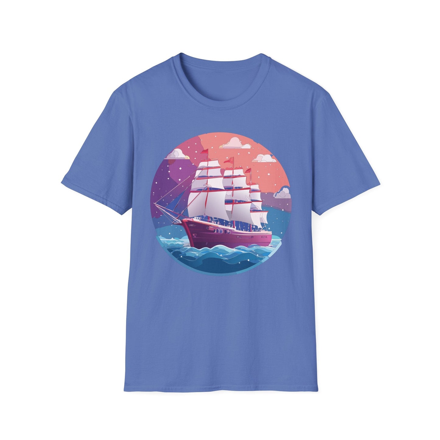 Unisex Gildan Softstyle 64000 T Shirt Ship Frigate Vessel Tee For Maritime Enthusiasts