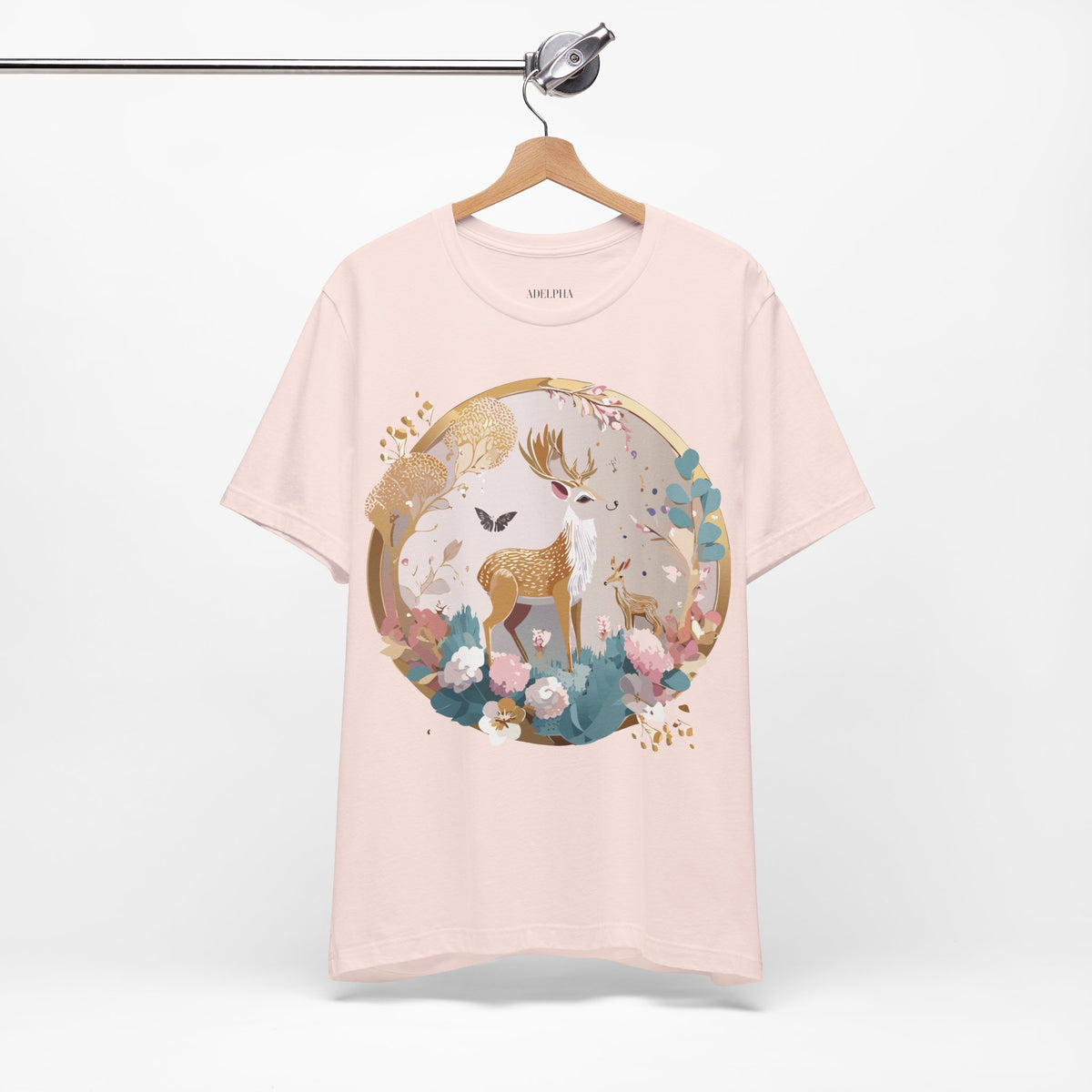 Medallion Graphic Unisex Cotton Bella+Canvas Tee with Floral Art Design n147