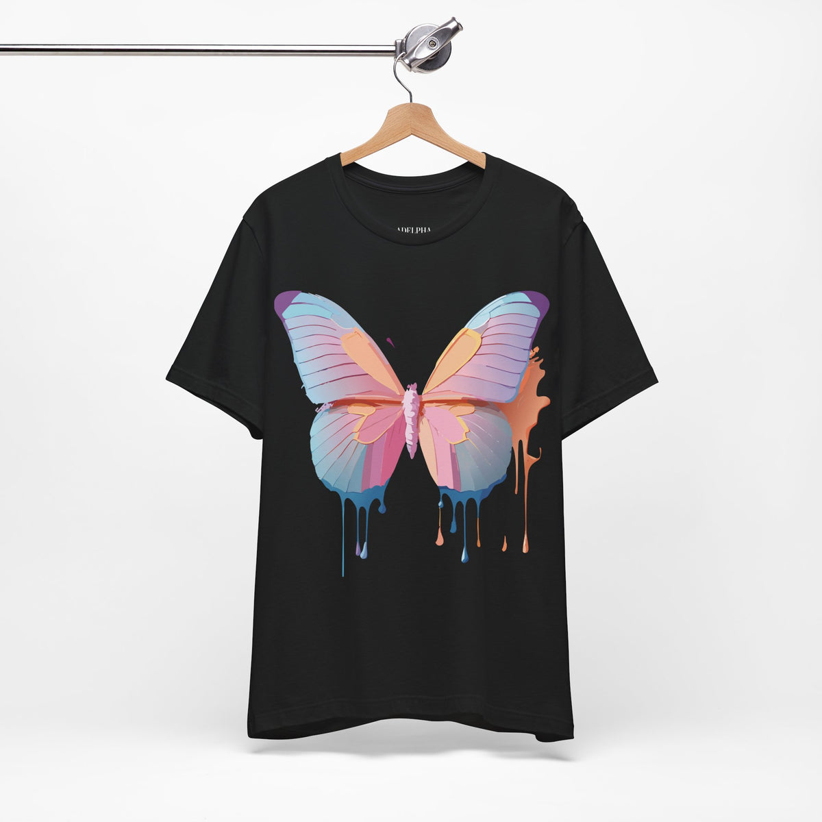 Butterfly Graphic Unisex Cotton Bella+Canvas Tee with Art Design n71