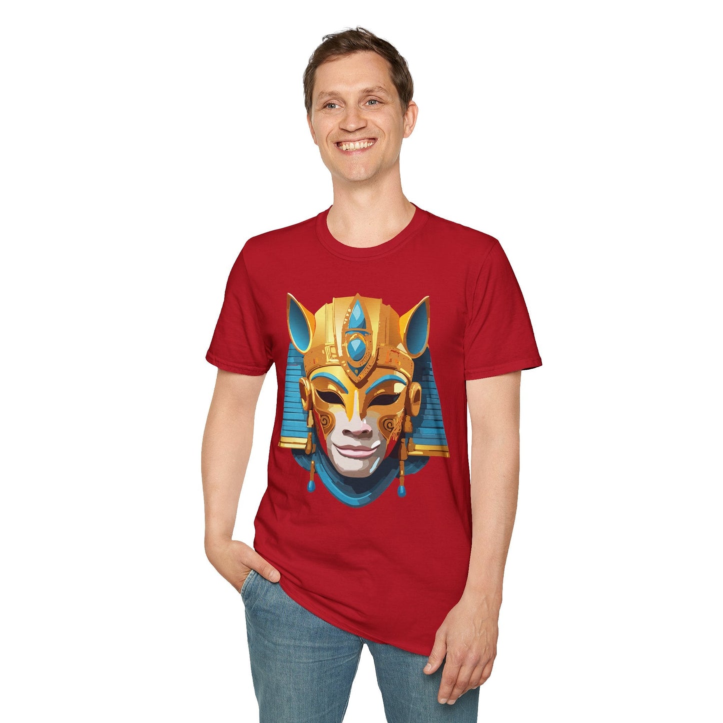 Mask Graphic Unisex Cotton Masquerade Design Artwork Tee 24