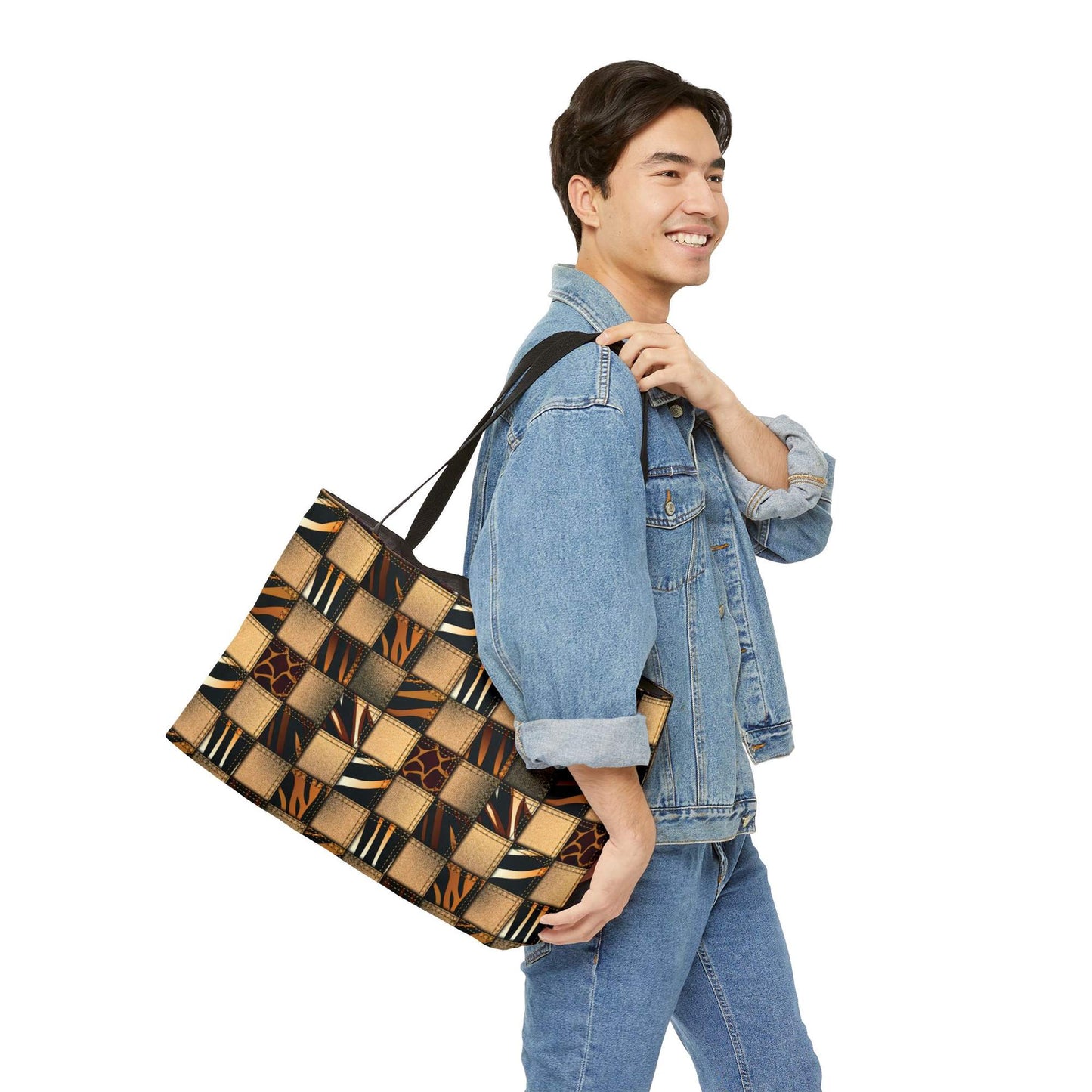 Denim Color Imitation Print Unisex  Yoga Bag  Spun Polyester 24x13 Canvas Gym Bag 15