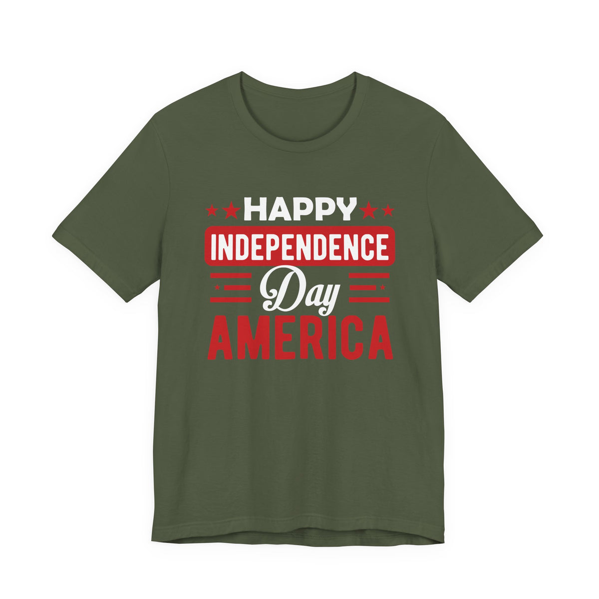 Happy Independence Day America T-Shirt Fourth of July Patriotic Unisex Cotton Tee 015