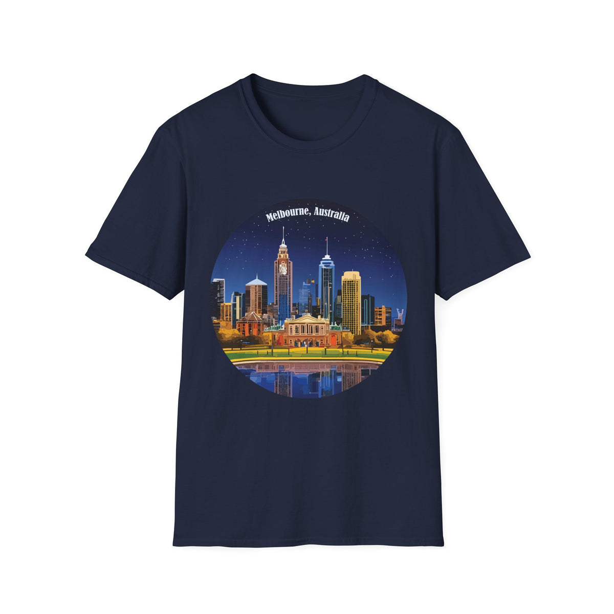 Melbourne Australia Skyline T-Shirt | City Nightscape Tee