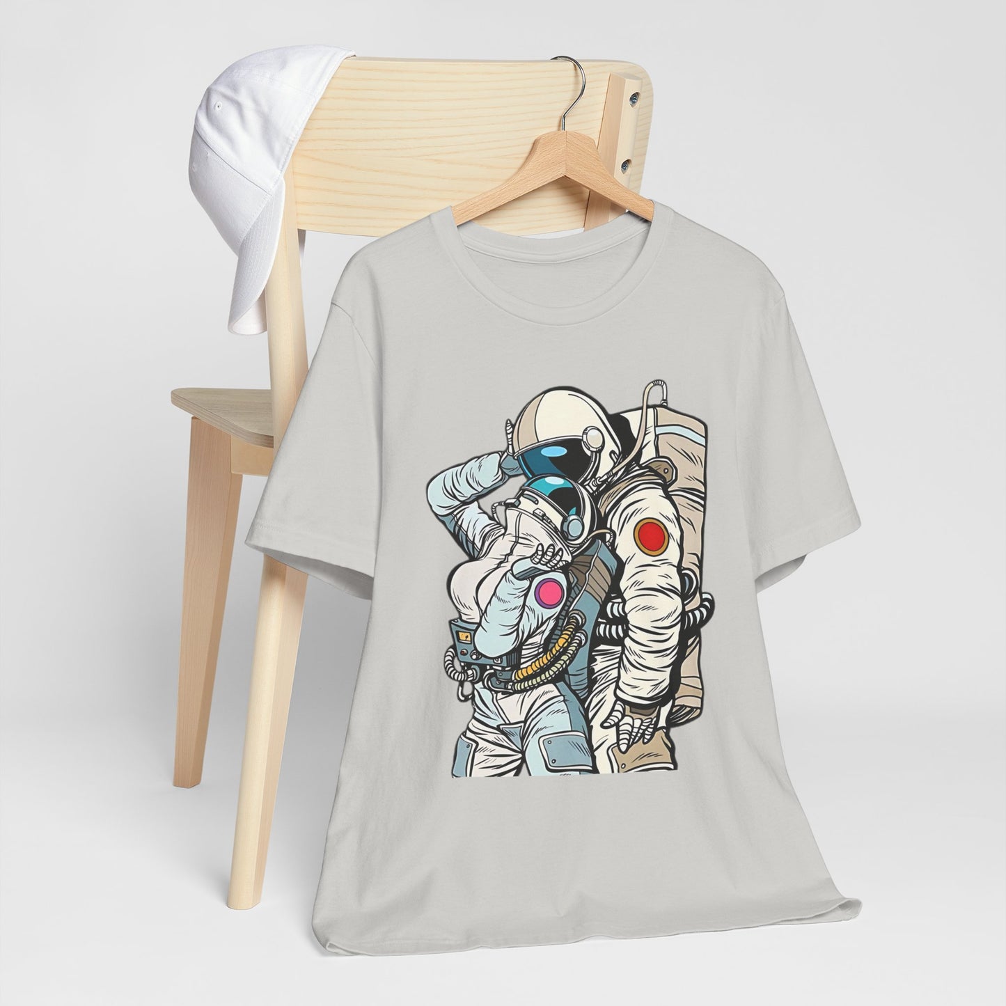 Unisex Astronaut T-shirt, Space Lovers Tee, Cosmic Top, Astronaut Graphic Tee, Cosmos Graphic T-Shirt, Love Shirt Art T-Shirt