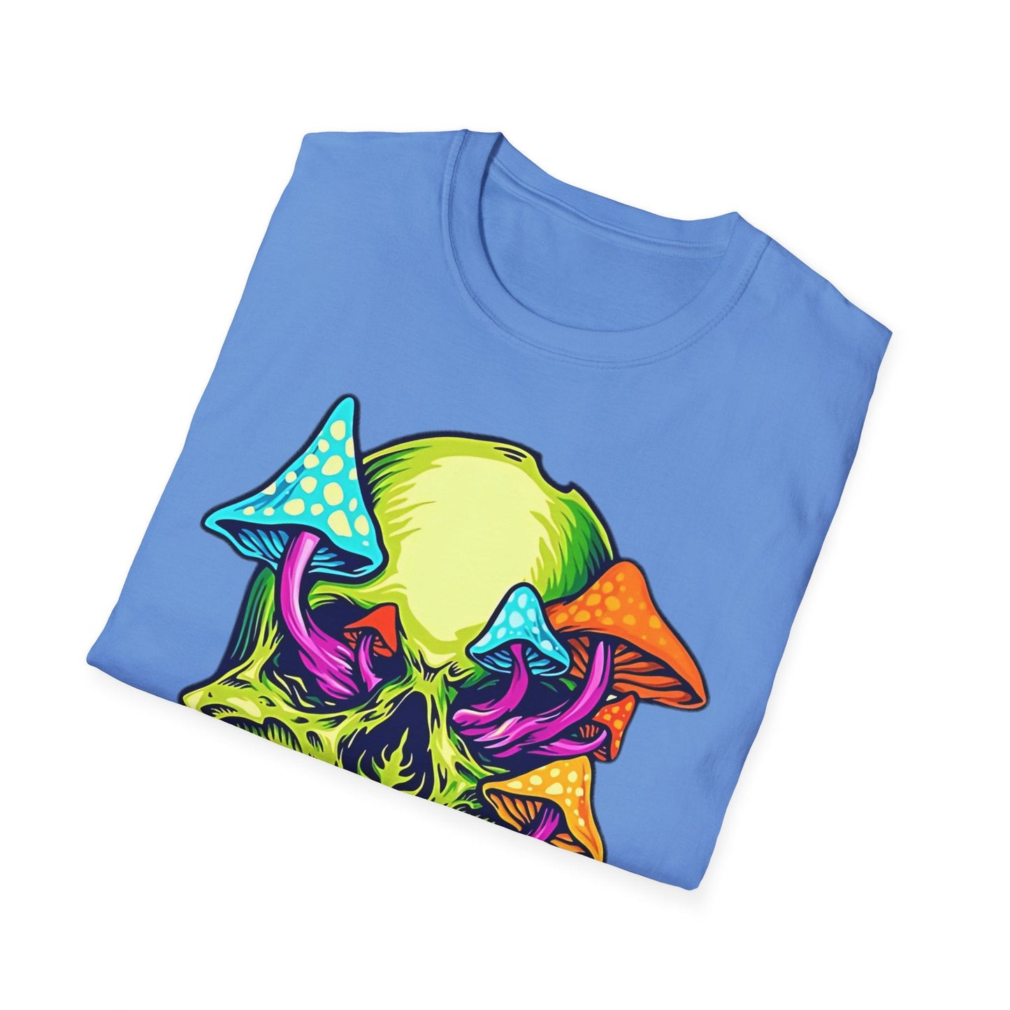 Unisex Skull Tee Shirt With Skeleton Art Design Gildan Softstyle 64000 100 Percent Ring Spun Cotton