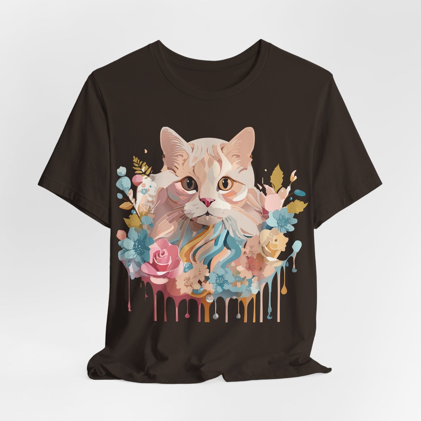 Cat Graphic Tee Unisex Short Sleeve Shirt With Adelpha Vintage Artwork