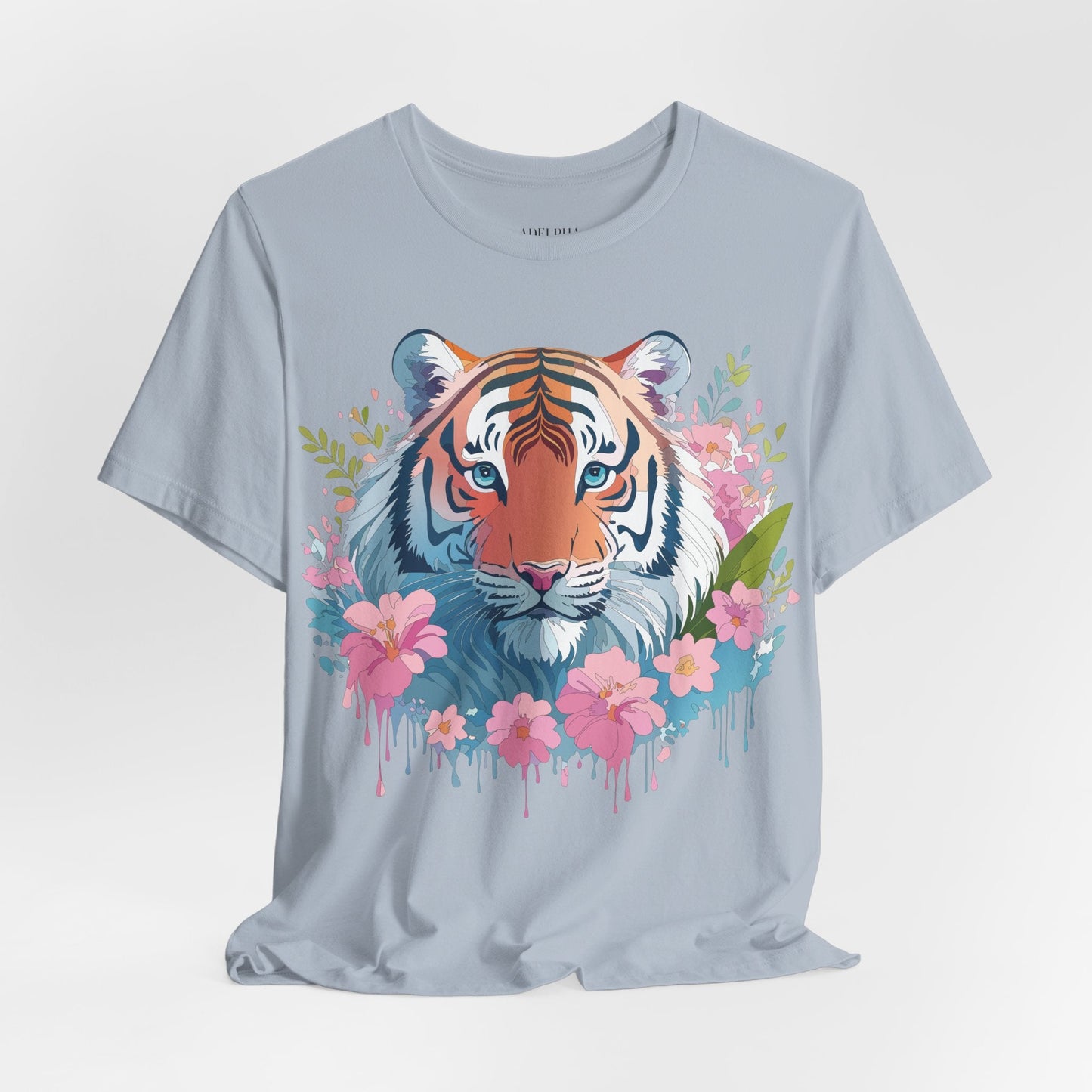 Tiger Graphic Tee Unisex Short Sleeve Jersey From Adelpha Vintage Inspired Artwork
