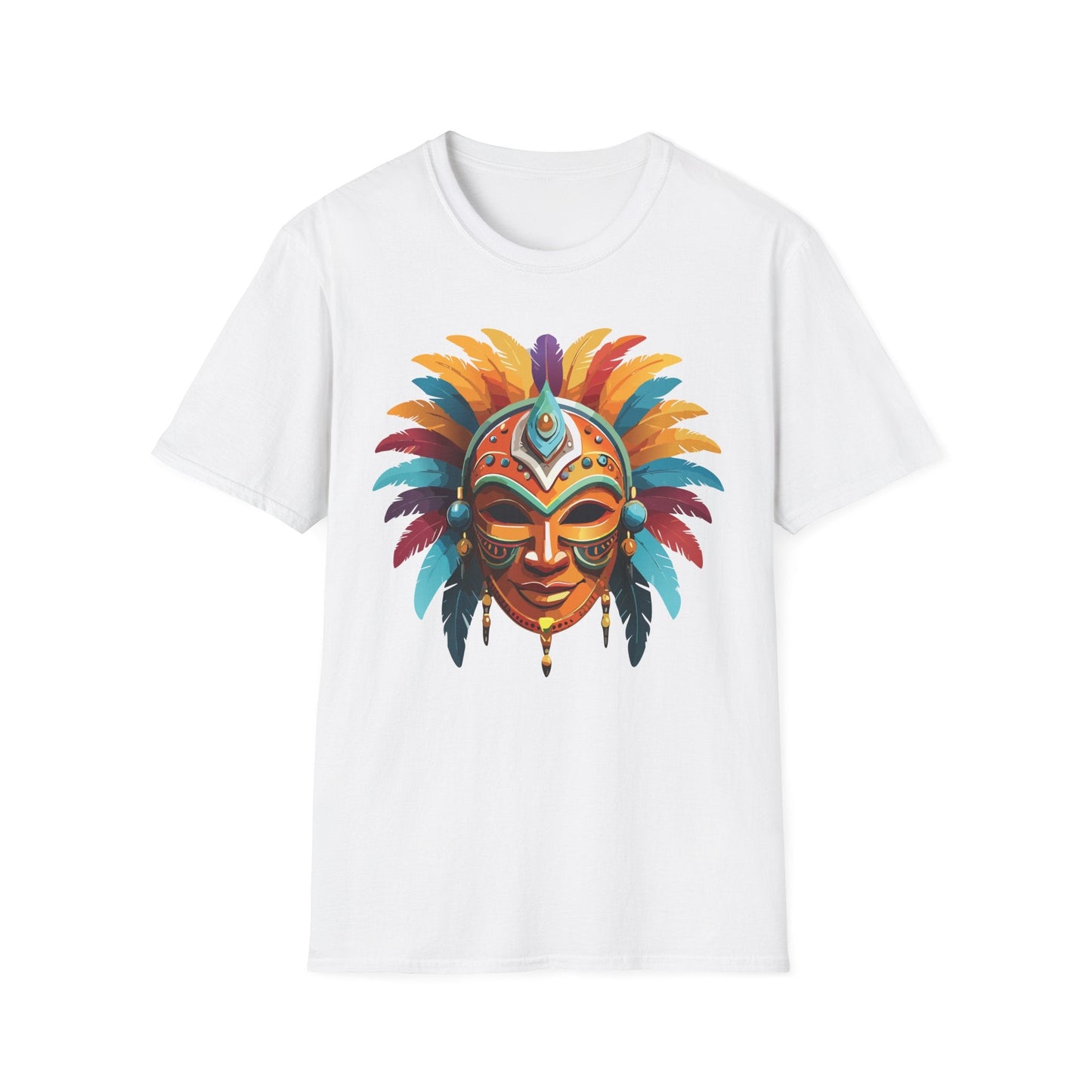 Mask Tee Shirt Unisex Softstyle 100 Percent Ring Spun Cotton Masquerade Tees For Comfort